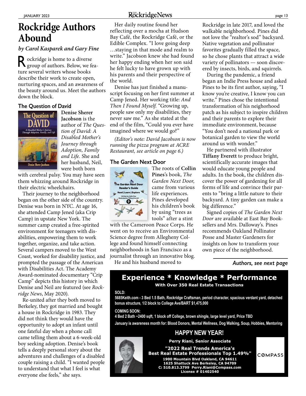 Click to zoom in The Rockridge News, January 2023, page 13