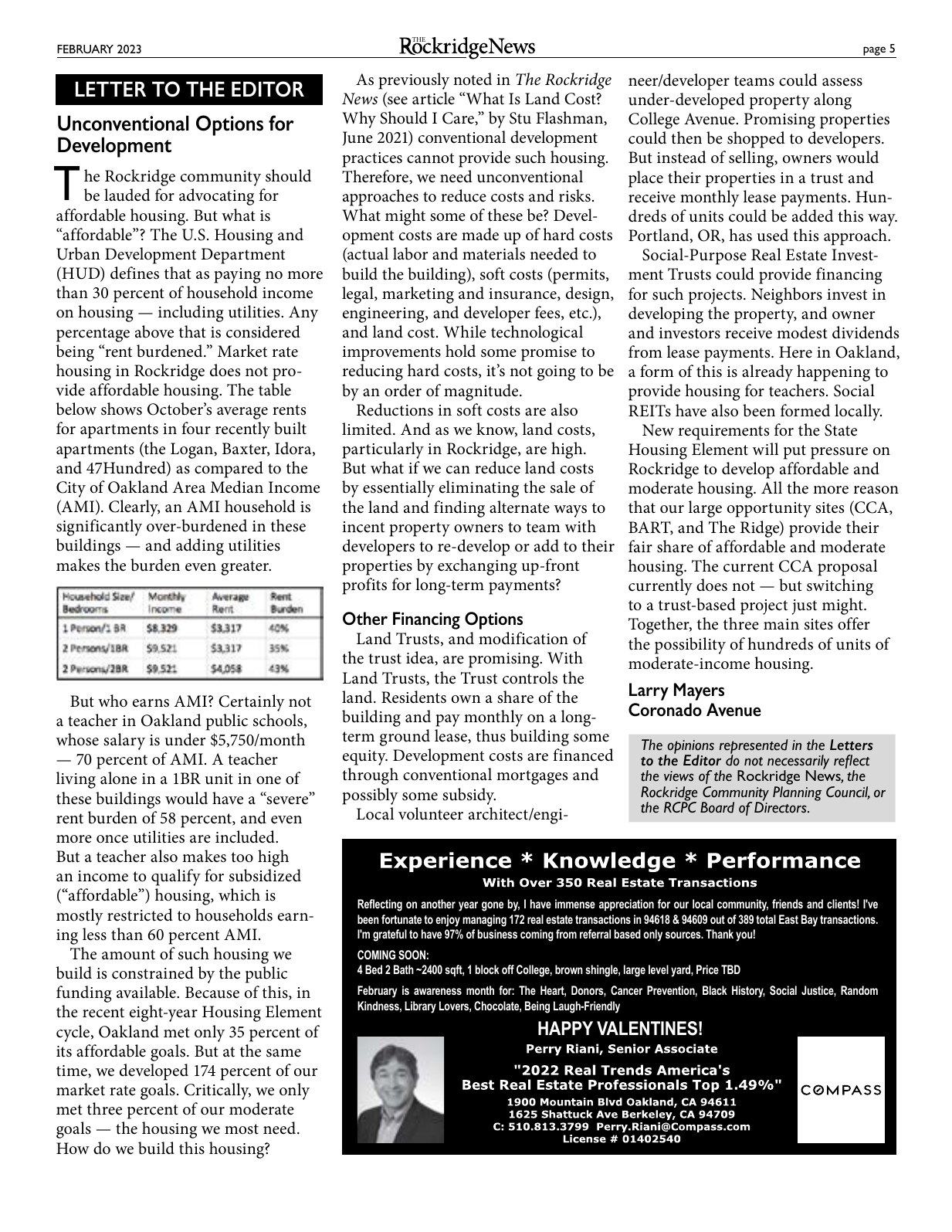 Click to zoom in The Rockridge News, February 2023, page 5