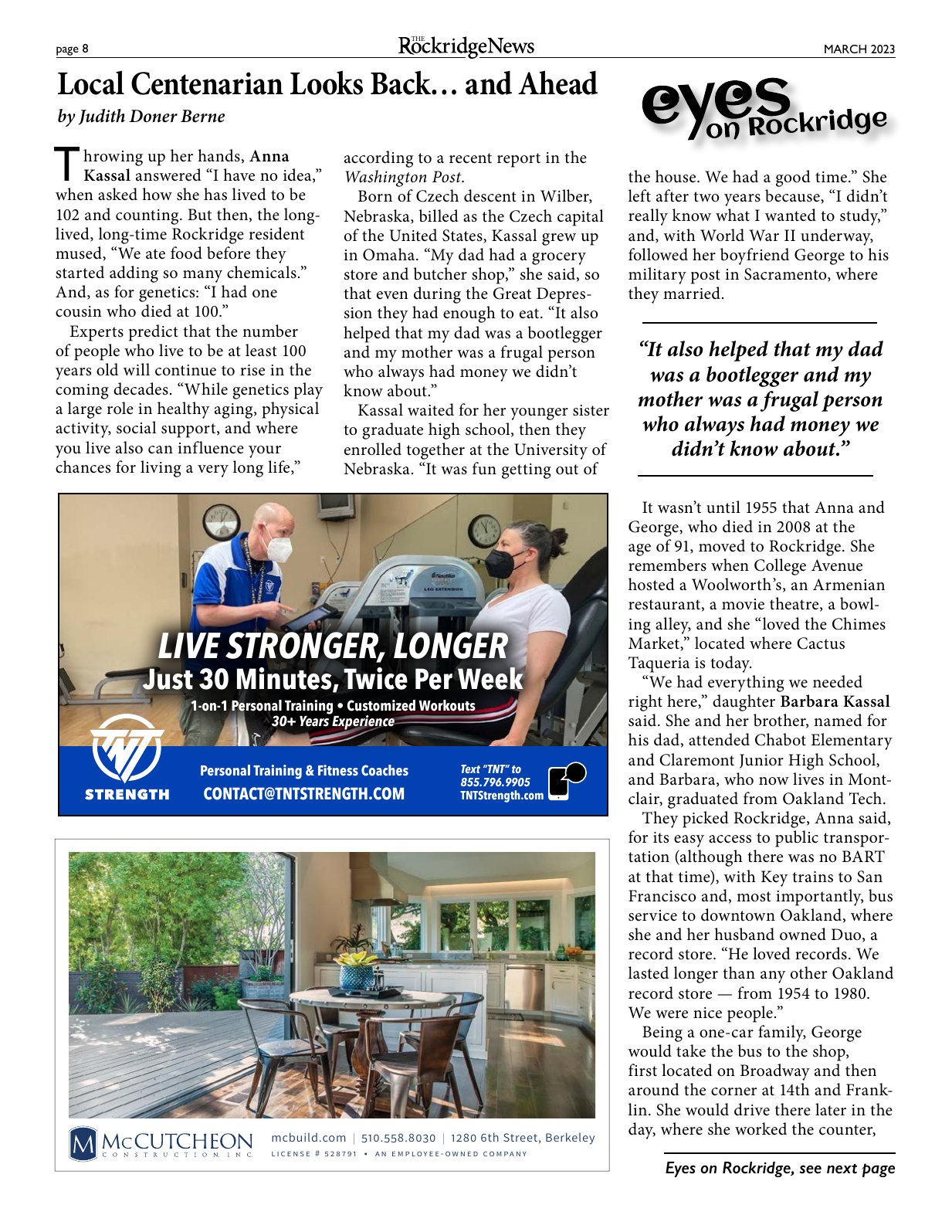 Click to zoom in The Rockridge News, March 2023, page 8