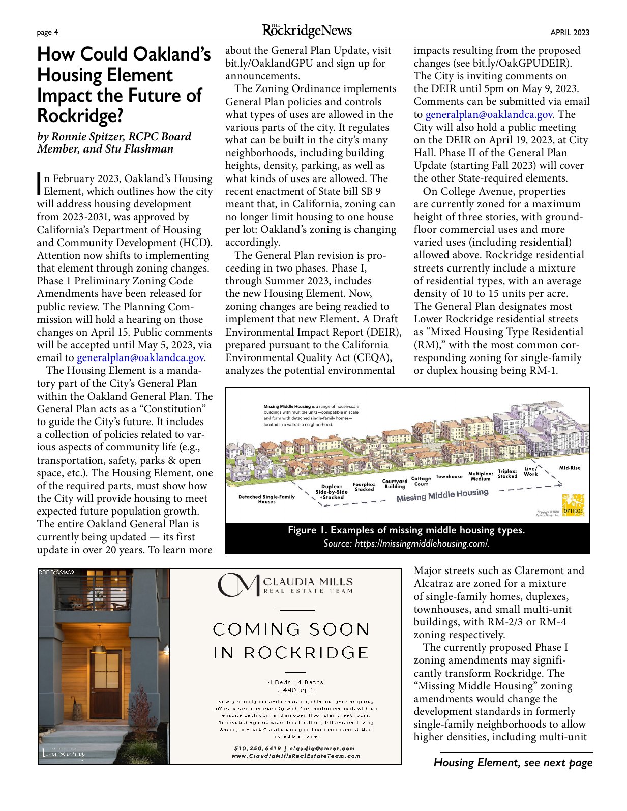 Click to zoom in The Rockridge News, April 2023, page 4