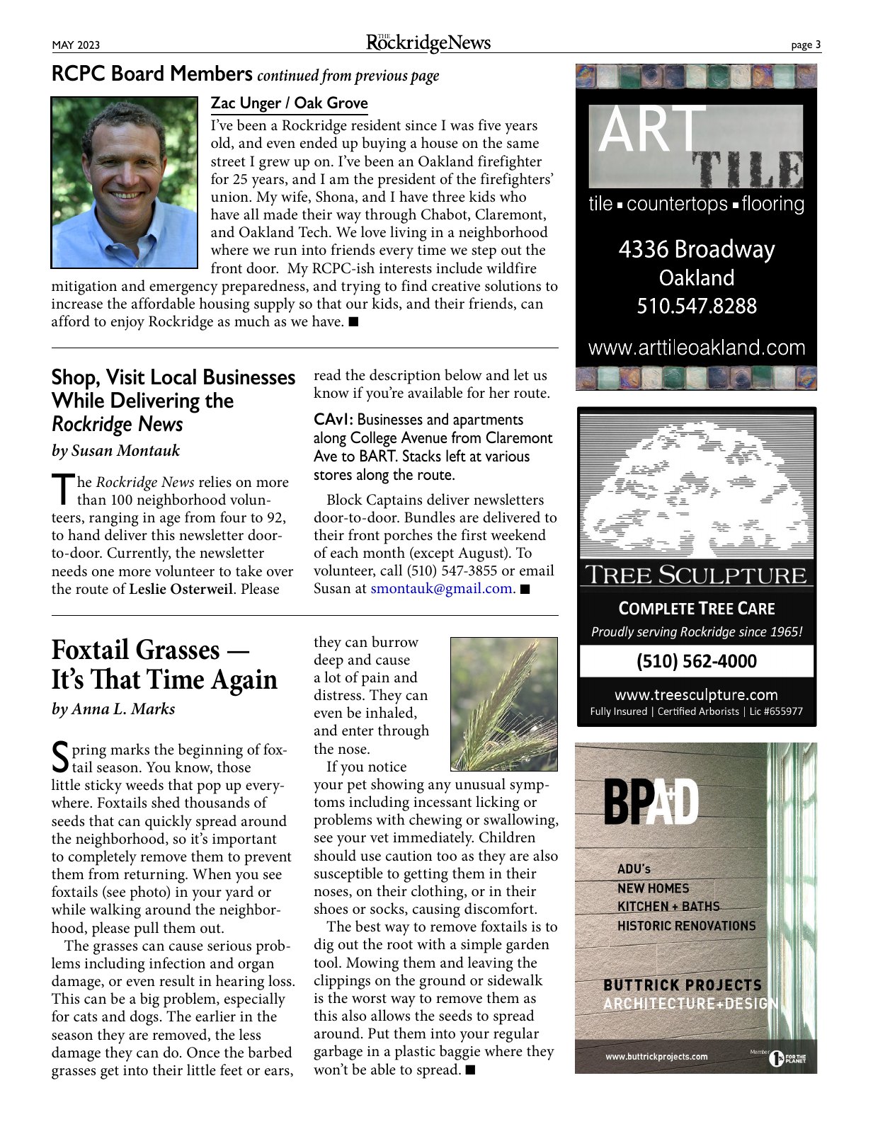 Click to zoom in The Rockridge News, May 2023, page 3