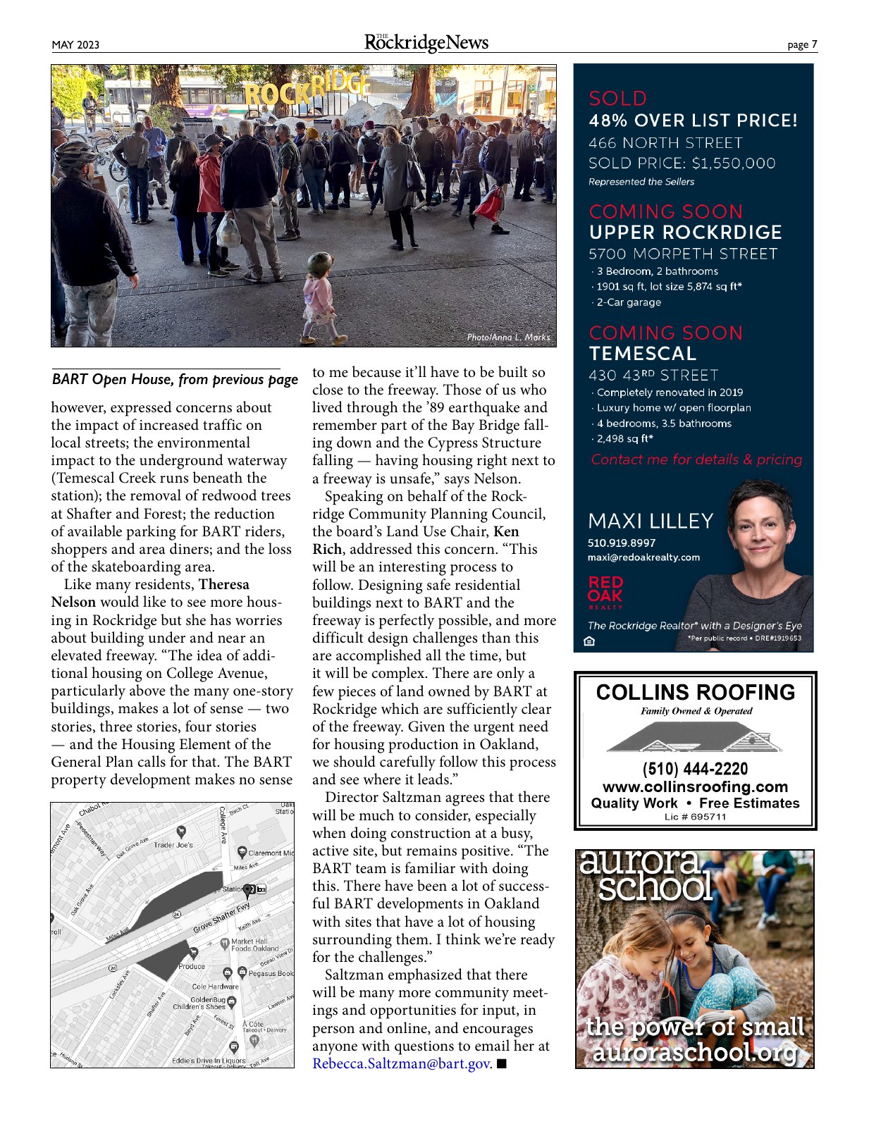 Click to zoom in The Rockridge News, May 2023, page 7