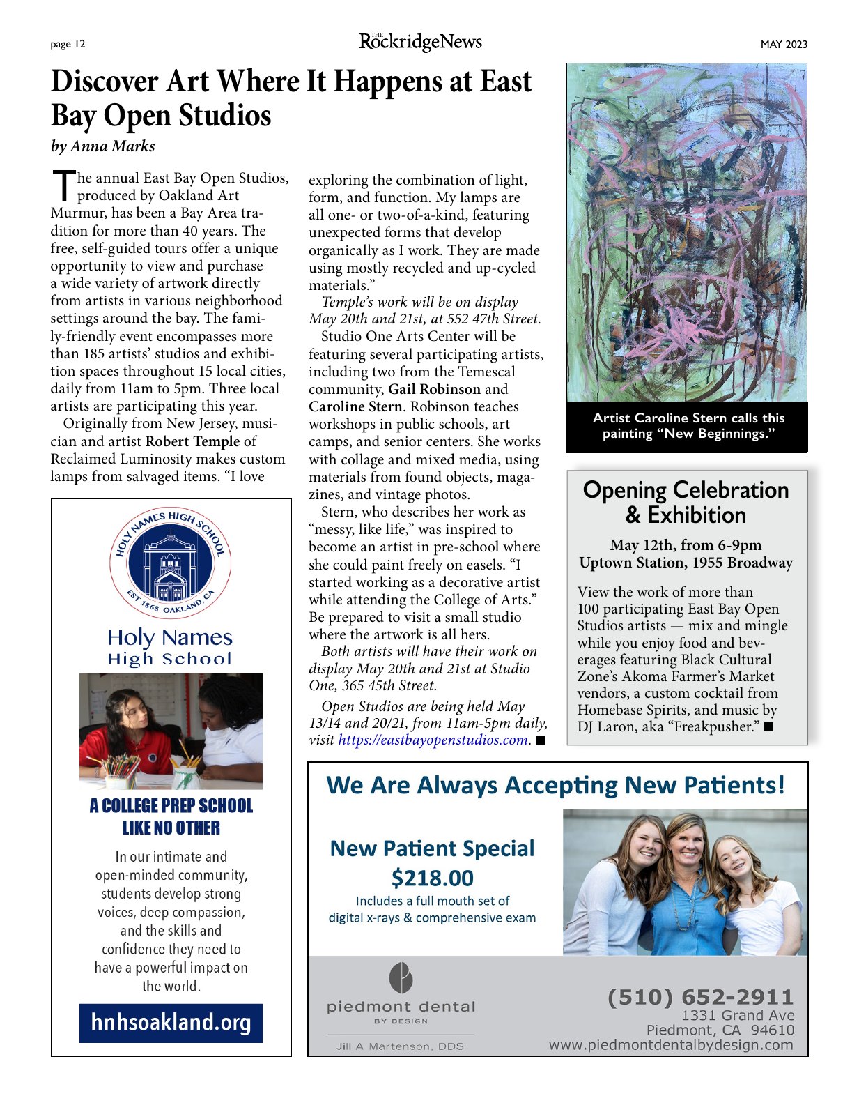 Click to zoom in The Rockridge News, May 2023, page 12