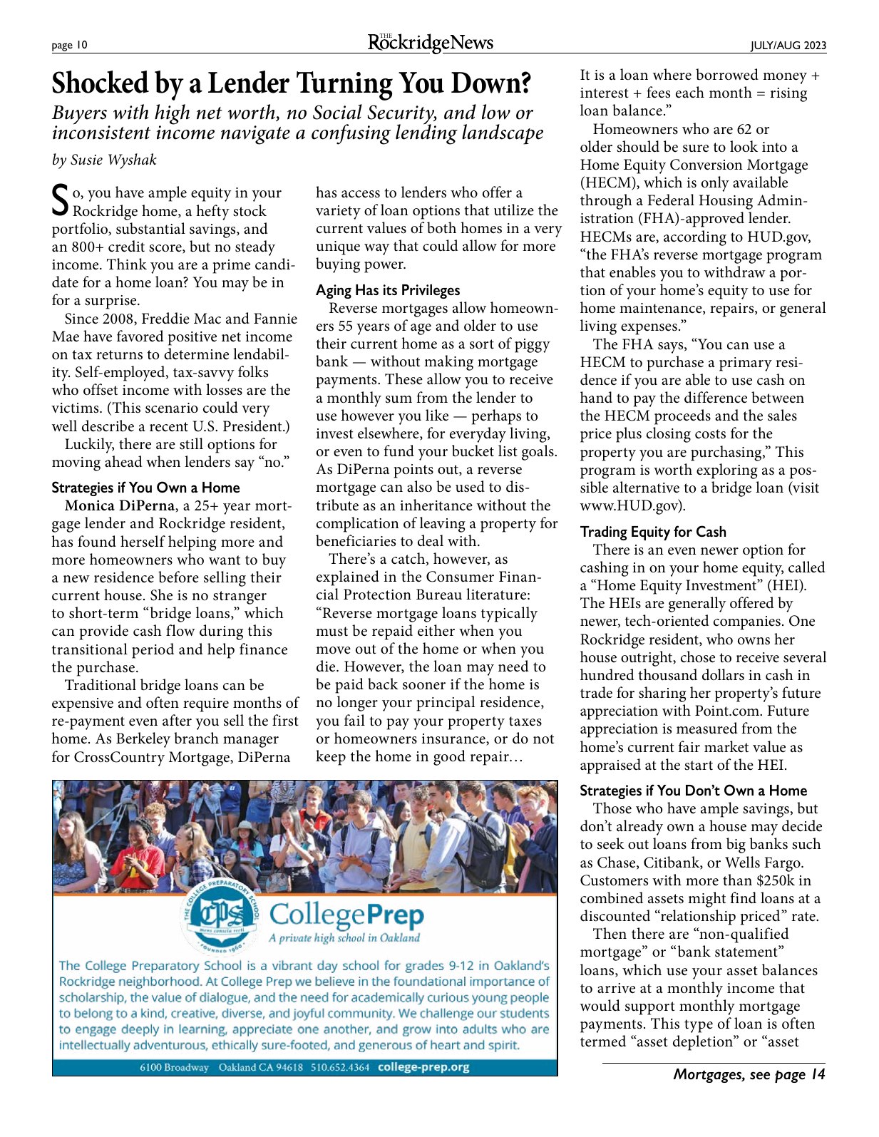 Click to zoom in The Rockridge News, July 2023, page 10