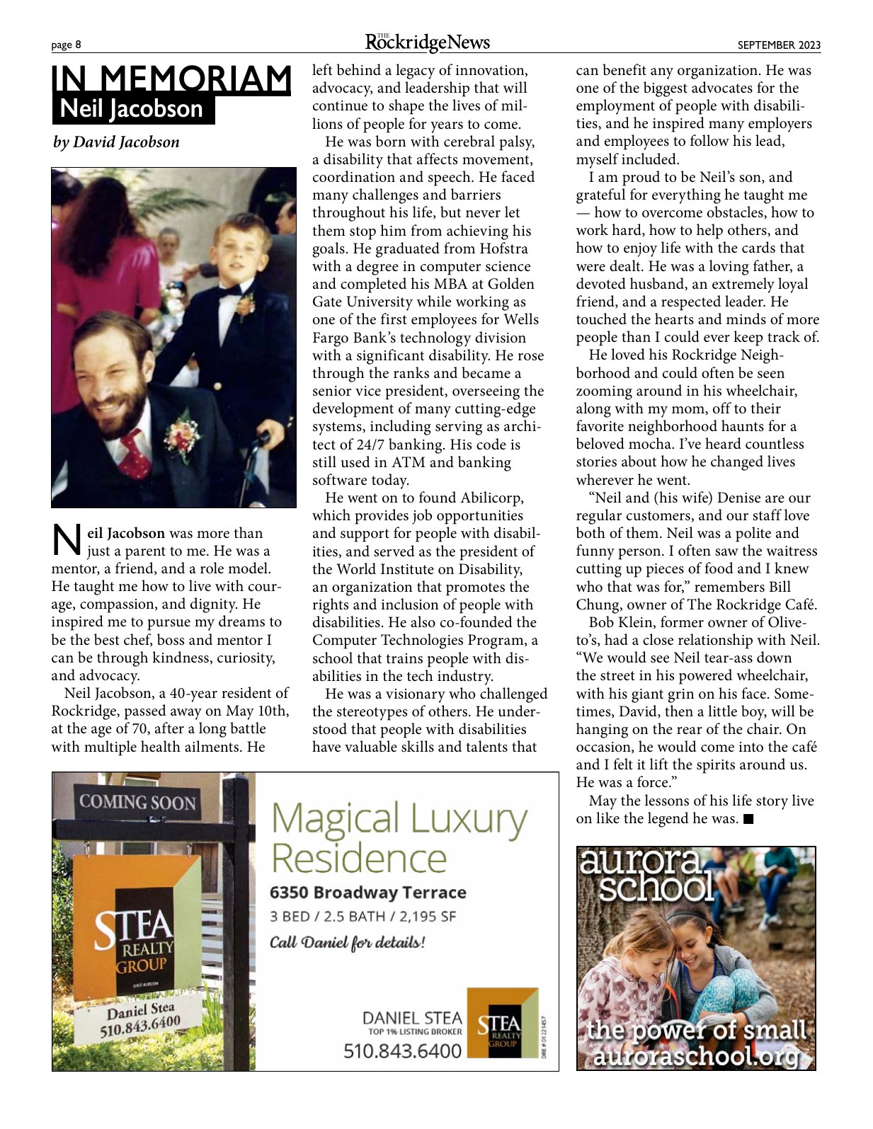 Click to zoom in The Rockridge News, September 2023, page 8