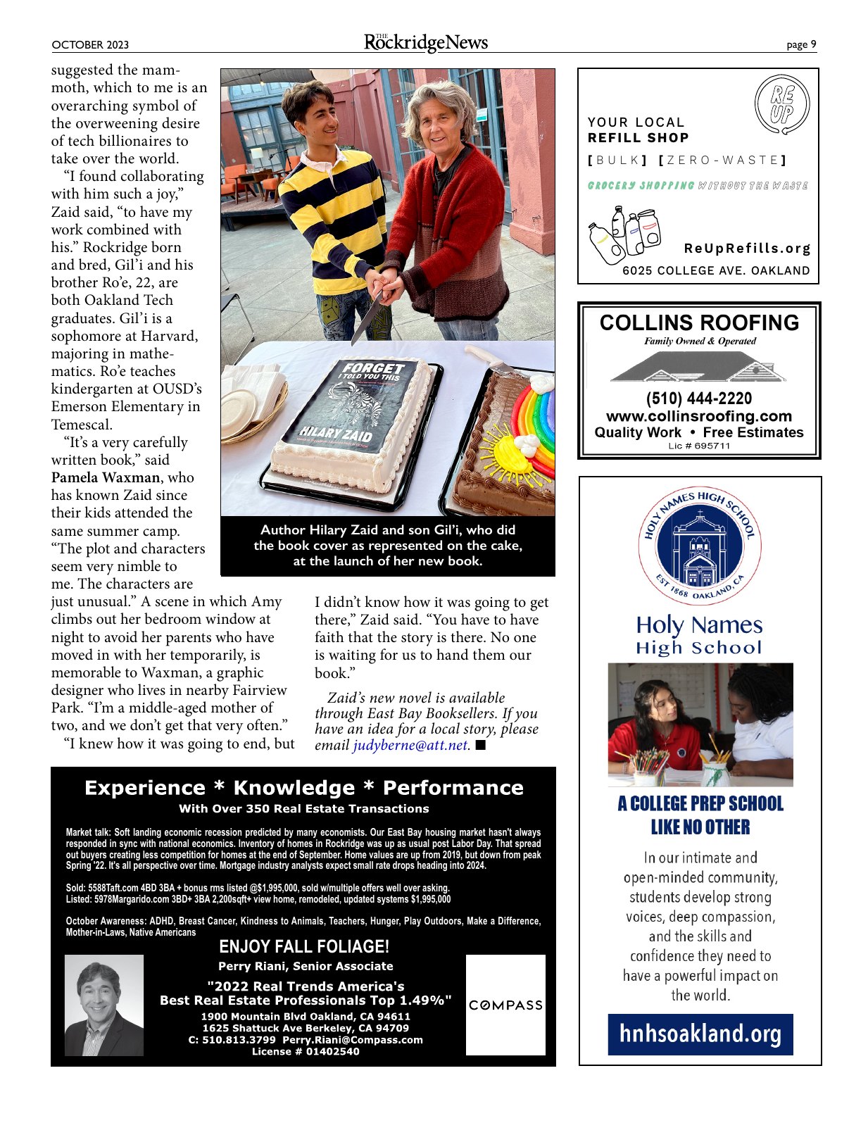 Click to zoom in The Rockridge News, October 2023, page 9