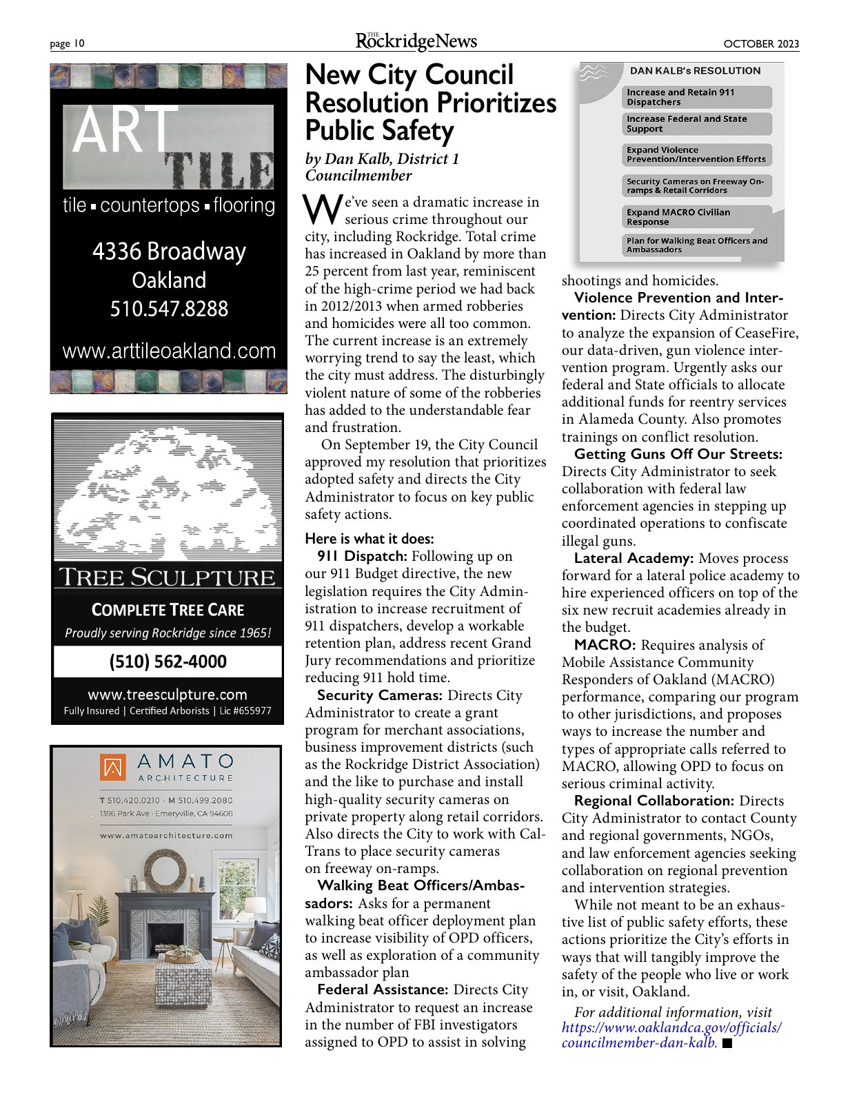 Click to zoom in The Rockridge News, October 2023, page 10