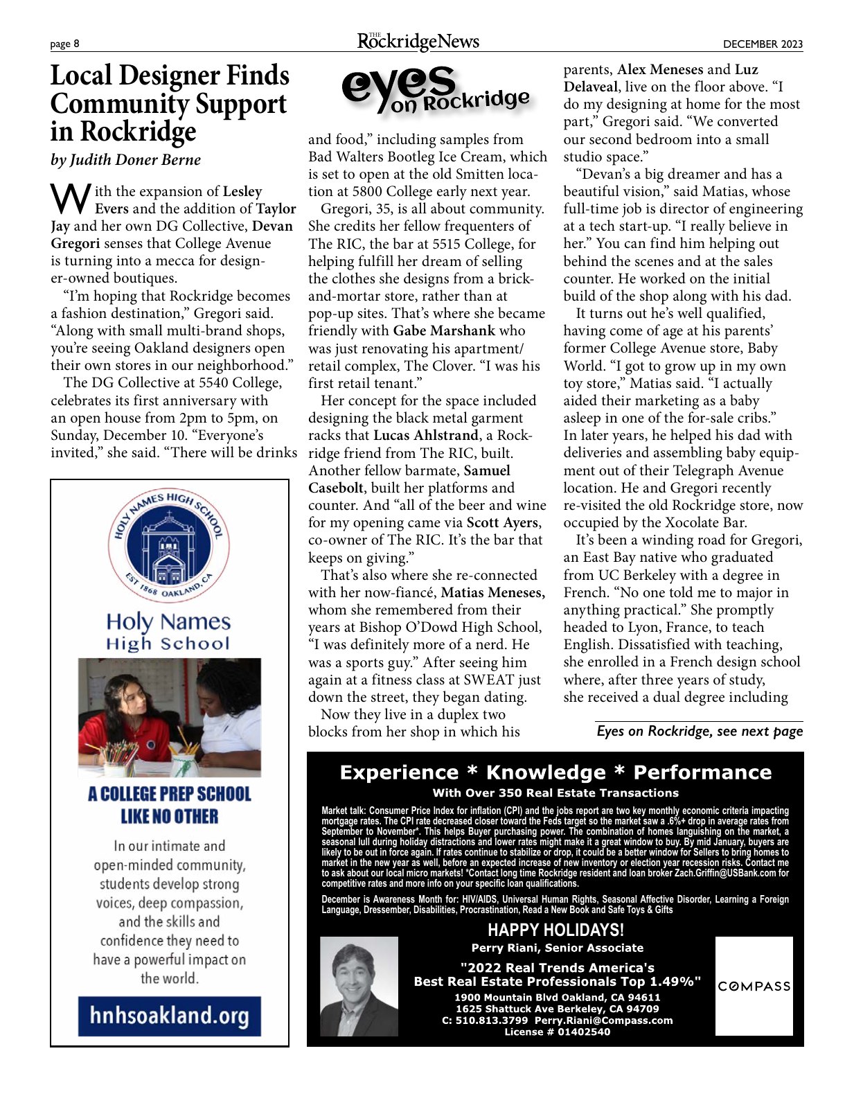 Click to zoom in The Rockridge News, December 2023, page 8