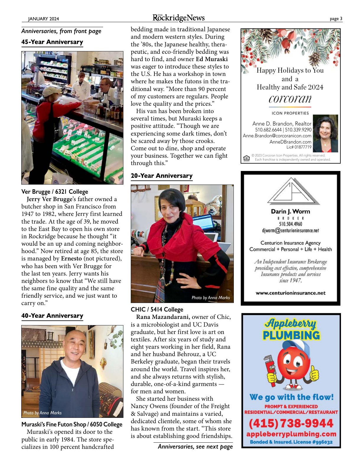 Click to zoom in The Rockridge News, January 2024, page 3