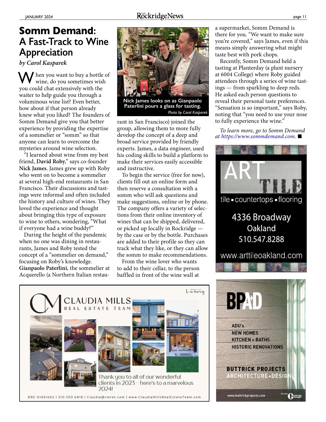 Click to zoom in The Rockridge News, January 2024, page 11