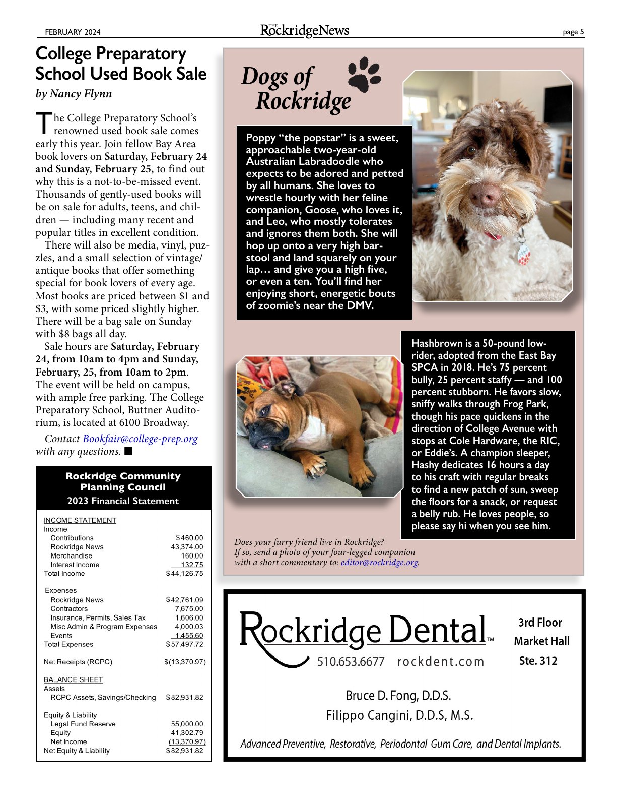 Click to zoom in The Rockridge News, February 2024, page 5