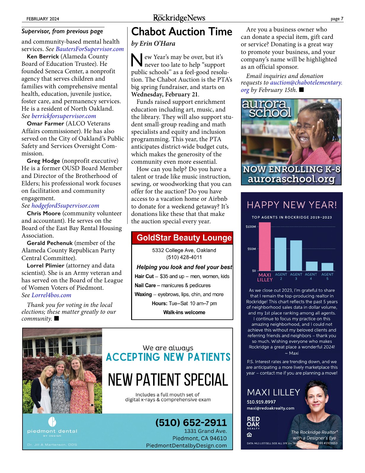 Click to zoom in The Rockridge News, February 2024, page 7