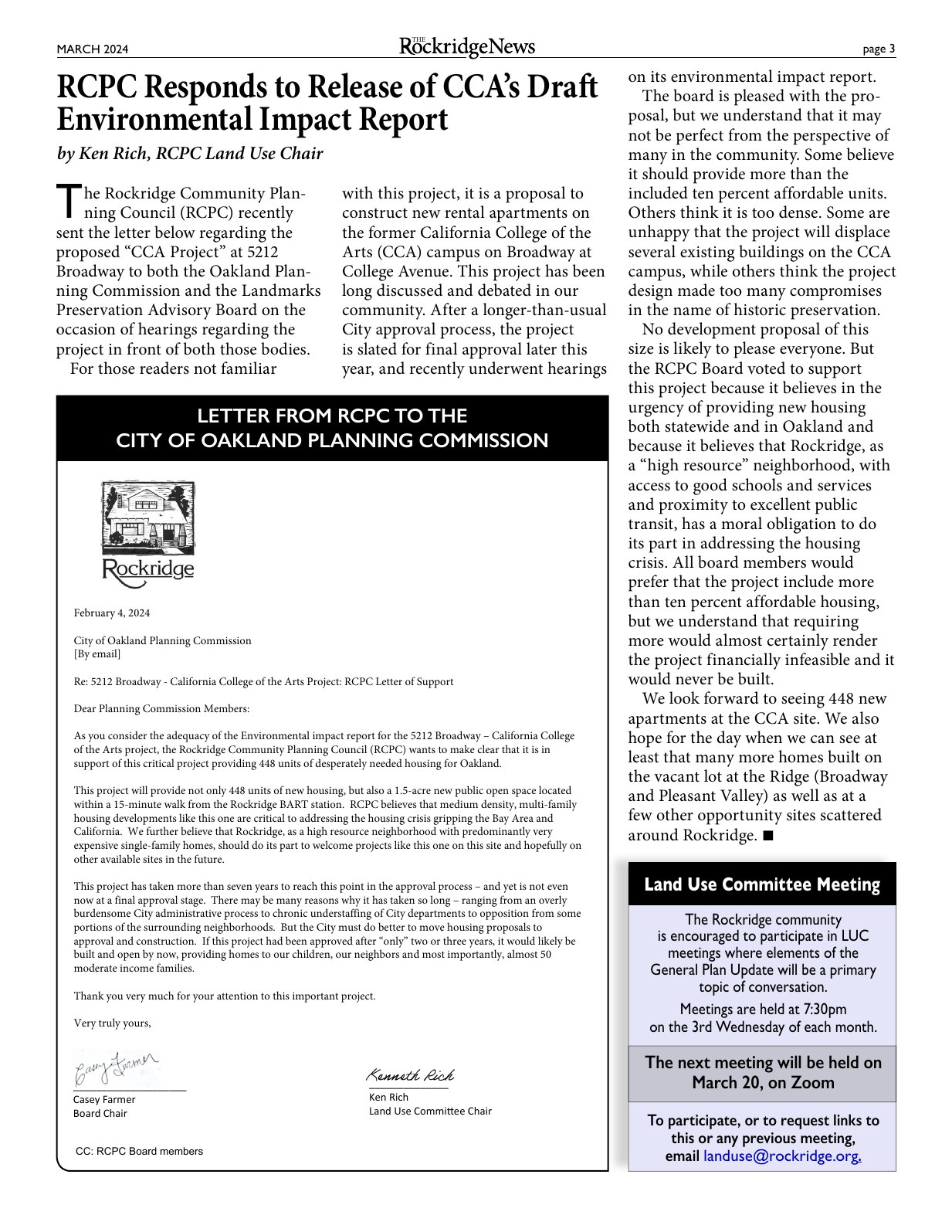Click to zoom in The Rockridge News, March 2024, page 3