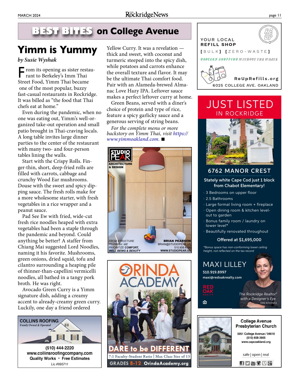 Click to zoom in The Rockridge News, March 2024, page 11