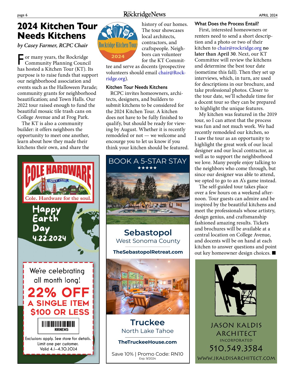 Click to zoom in The Rockridge News, April 2024, page 6