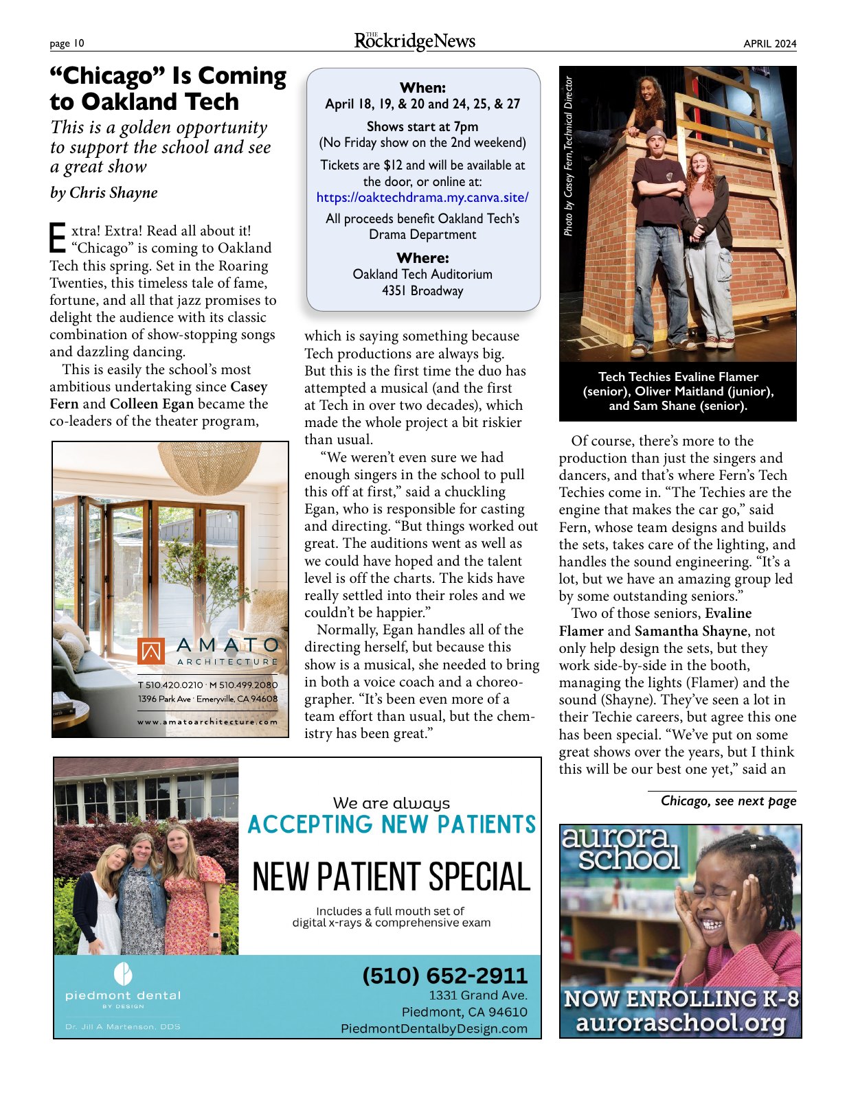 Click to zoom in The Rockridge News, April 2024, page 10