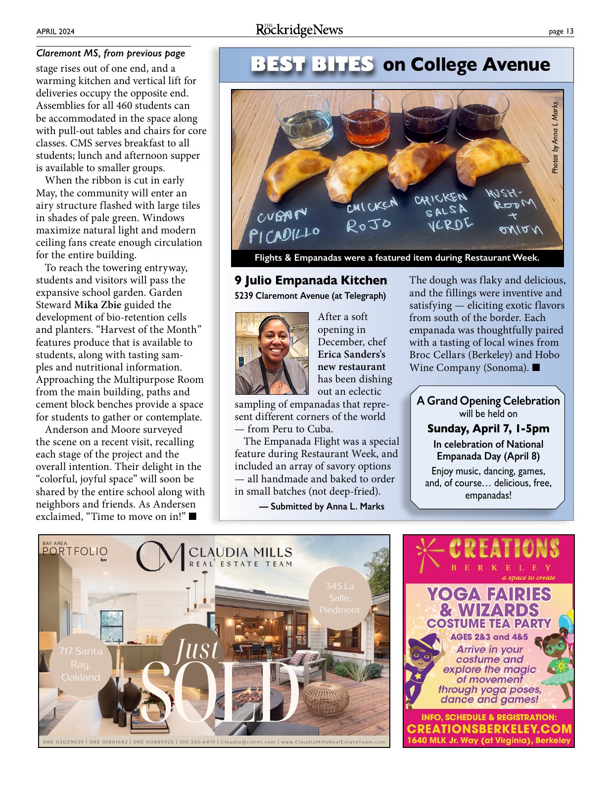 Click to zoom in The Rockridge News, April 2024, page 13