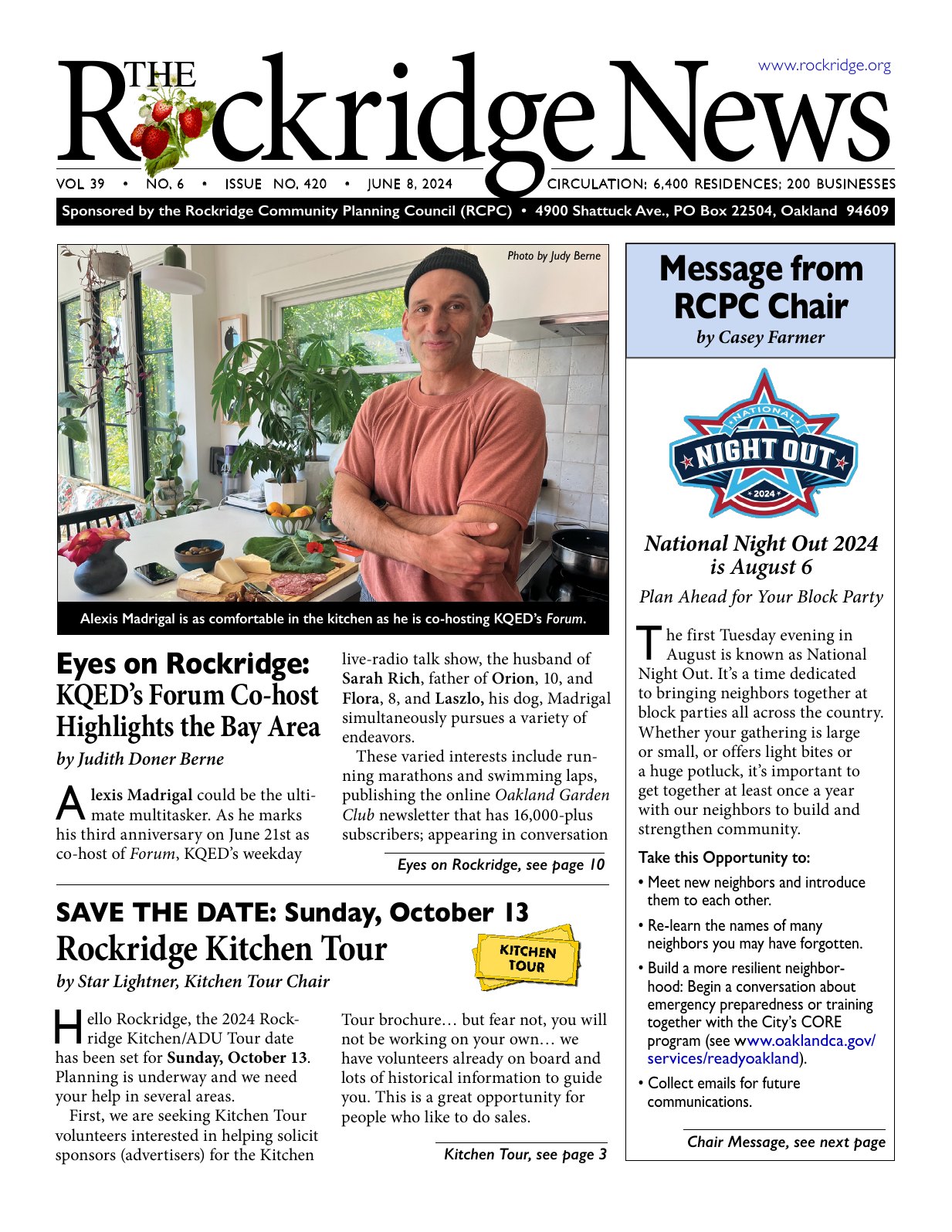 Click to zoom in The Rockridge News, June 2024, page 1