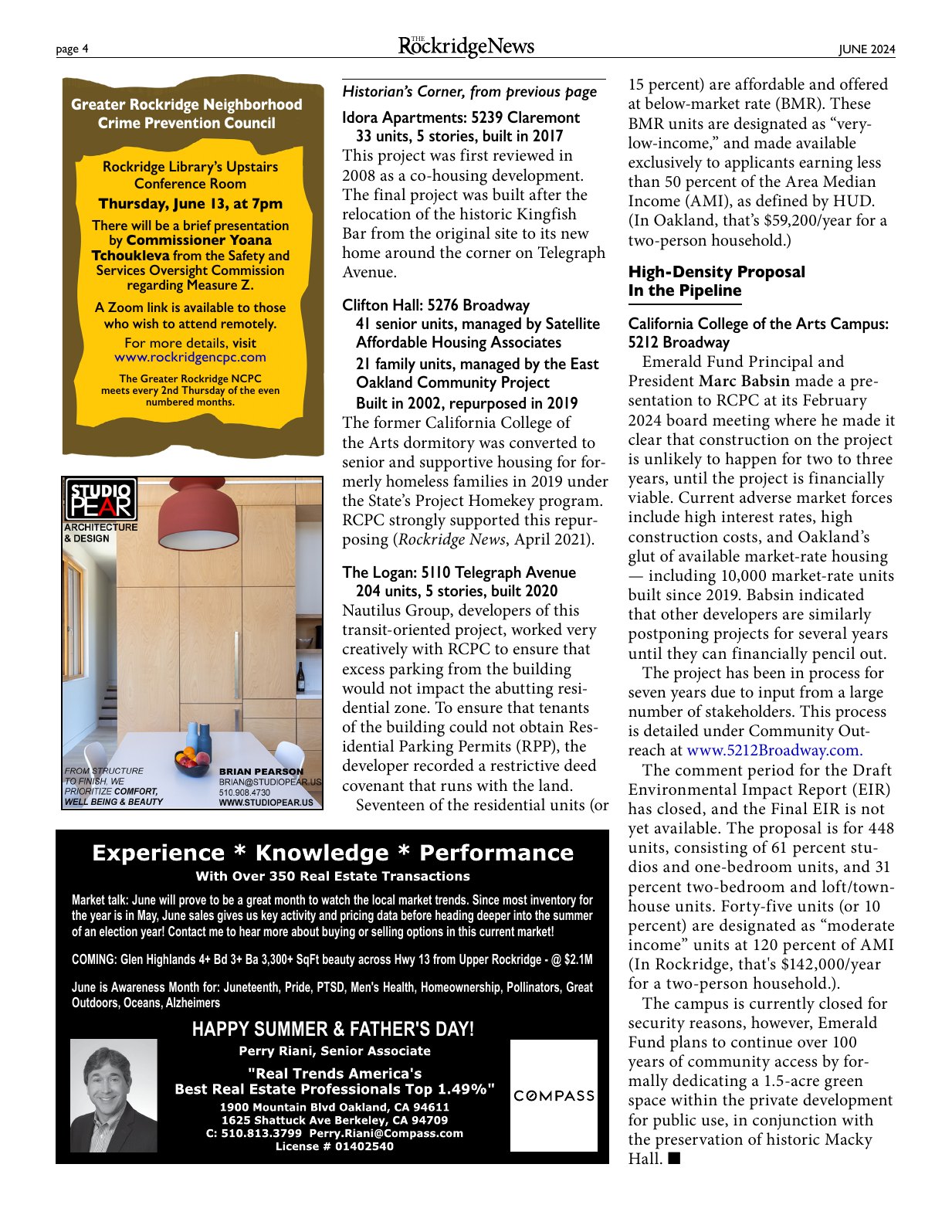 Click to zoom in The Rockridge News, June 2024, page 4