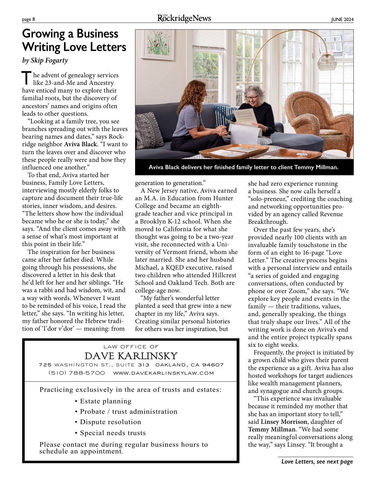 Click to zoom in The Rockridge News, June 2024, page 8