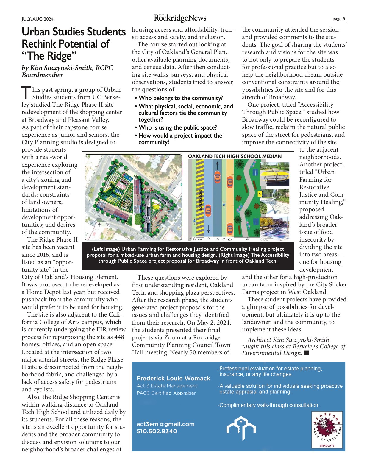 Click to zoom in The Rockridge News, July 2024, page 5