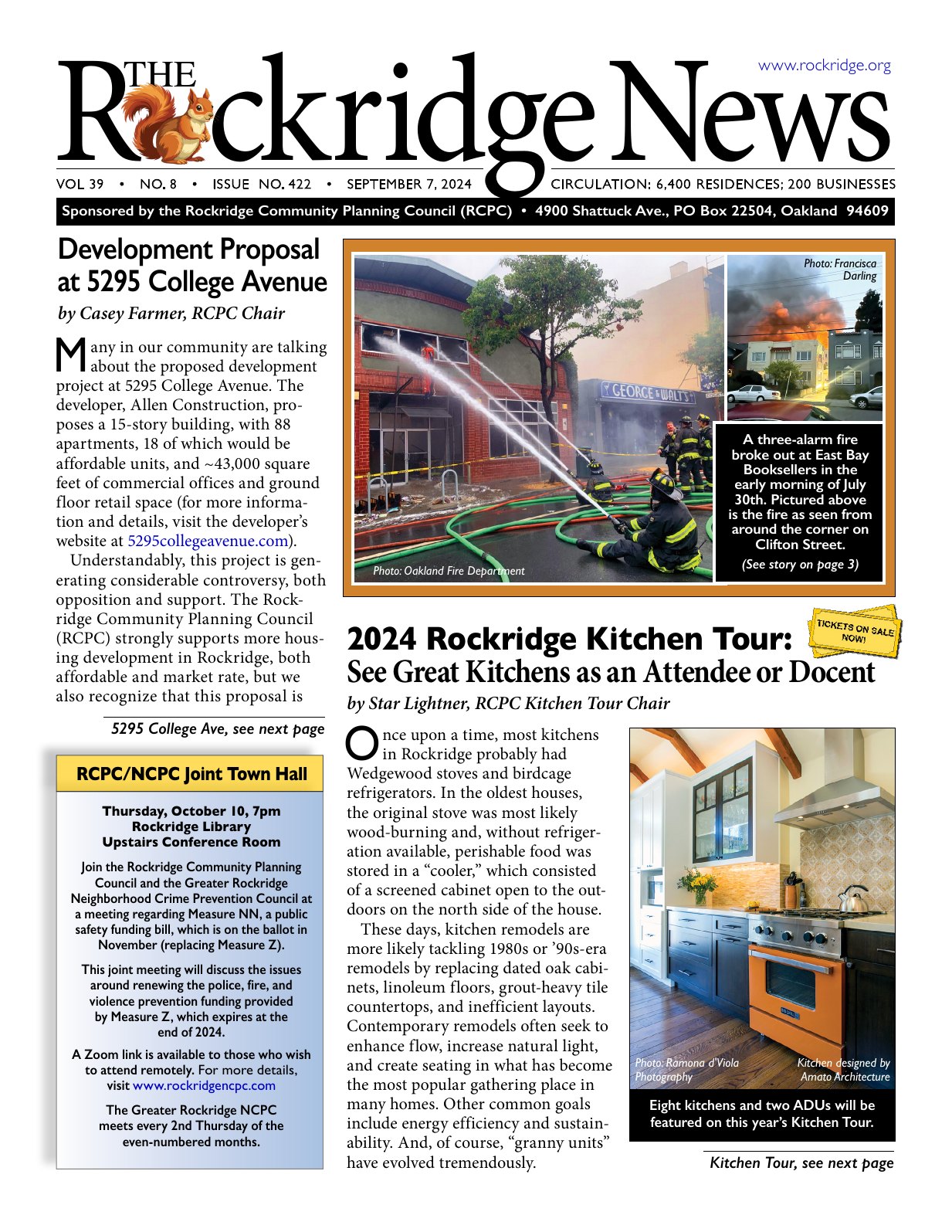 Click to zoom in The Rockridge News, September 2024, page 1