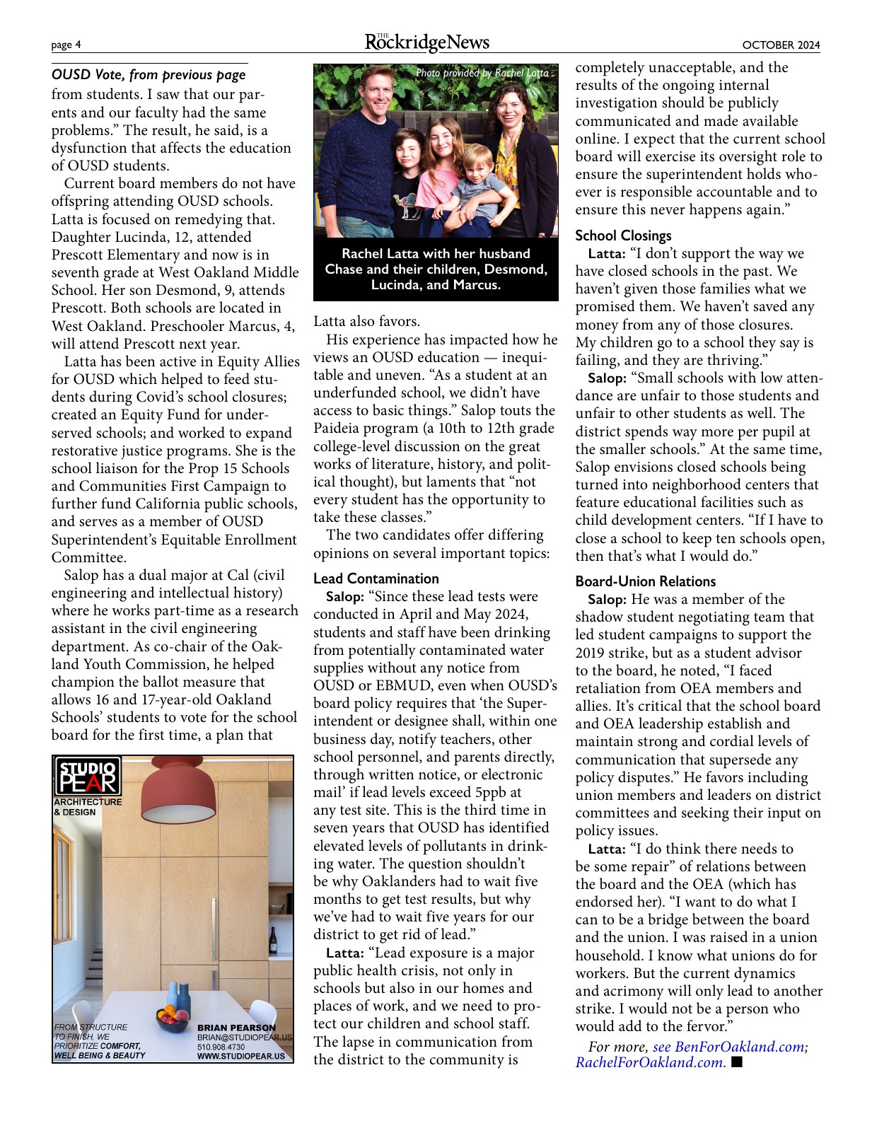 Click to zoom in The Rockridge News, October 2024, page 4