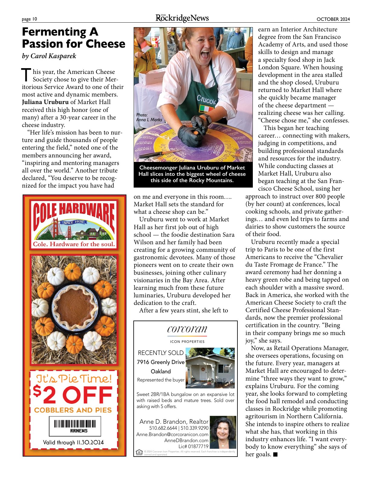 Click to zoom in The Rockridge News, October 2024, page 10