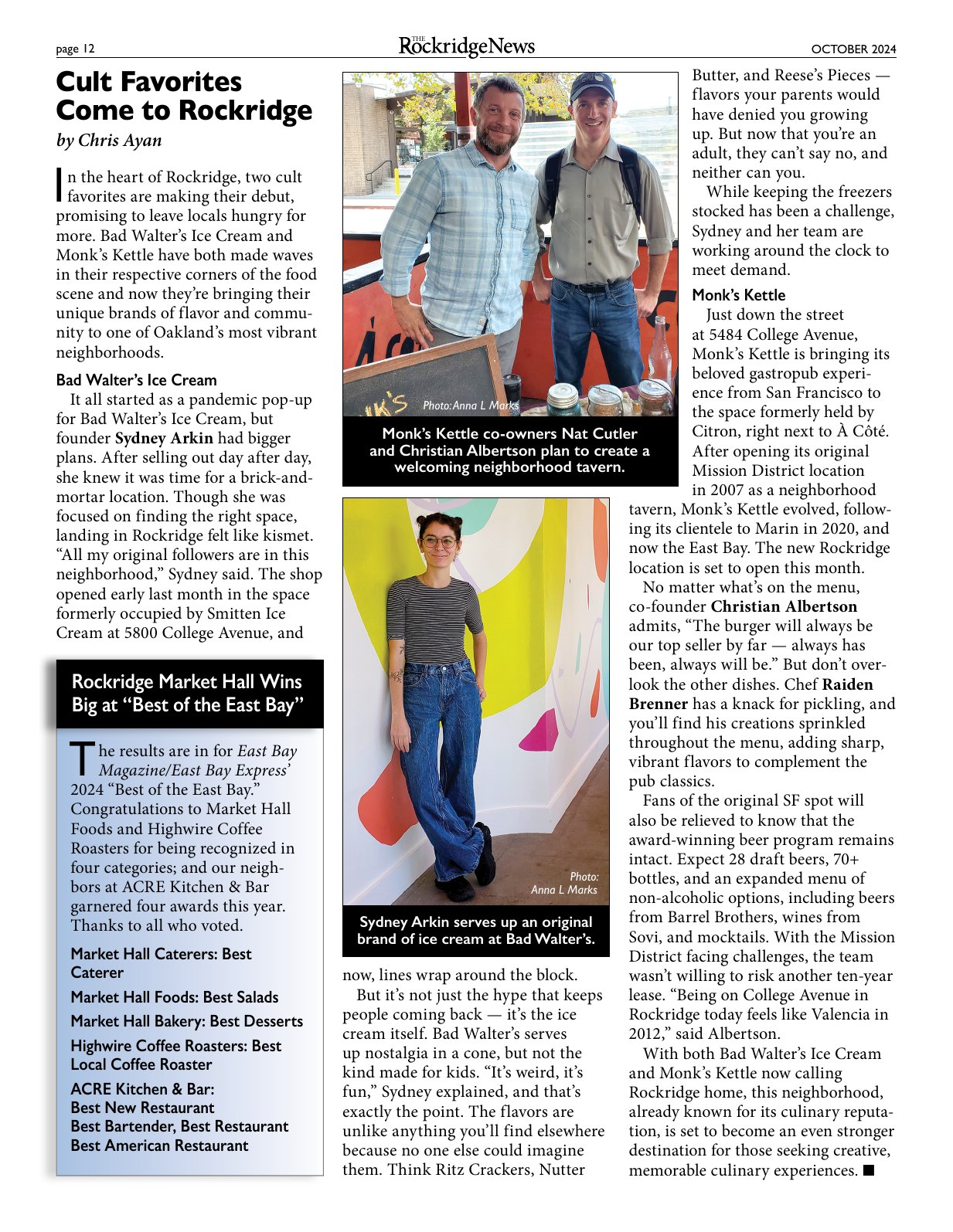 Click to zoom in The Rockridge News, October 2024, page 12