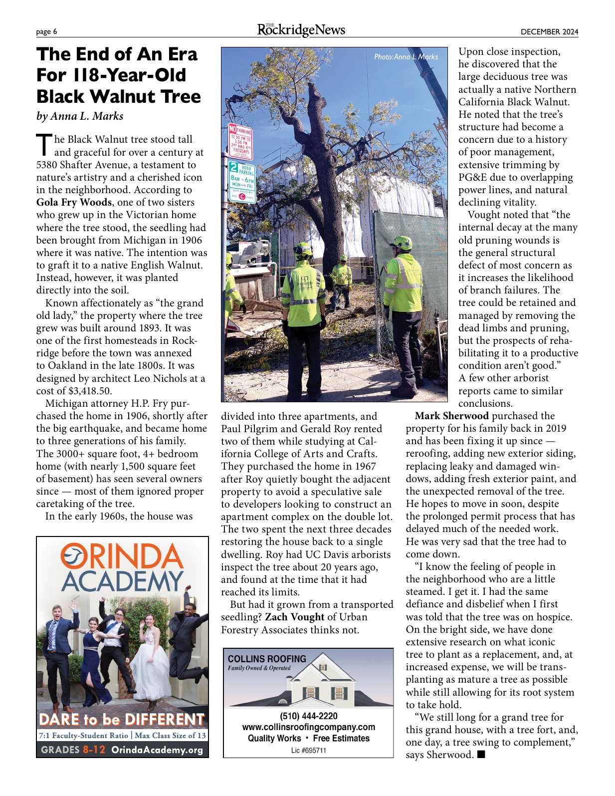 The Rockridge News, December 2024, page 6