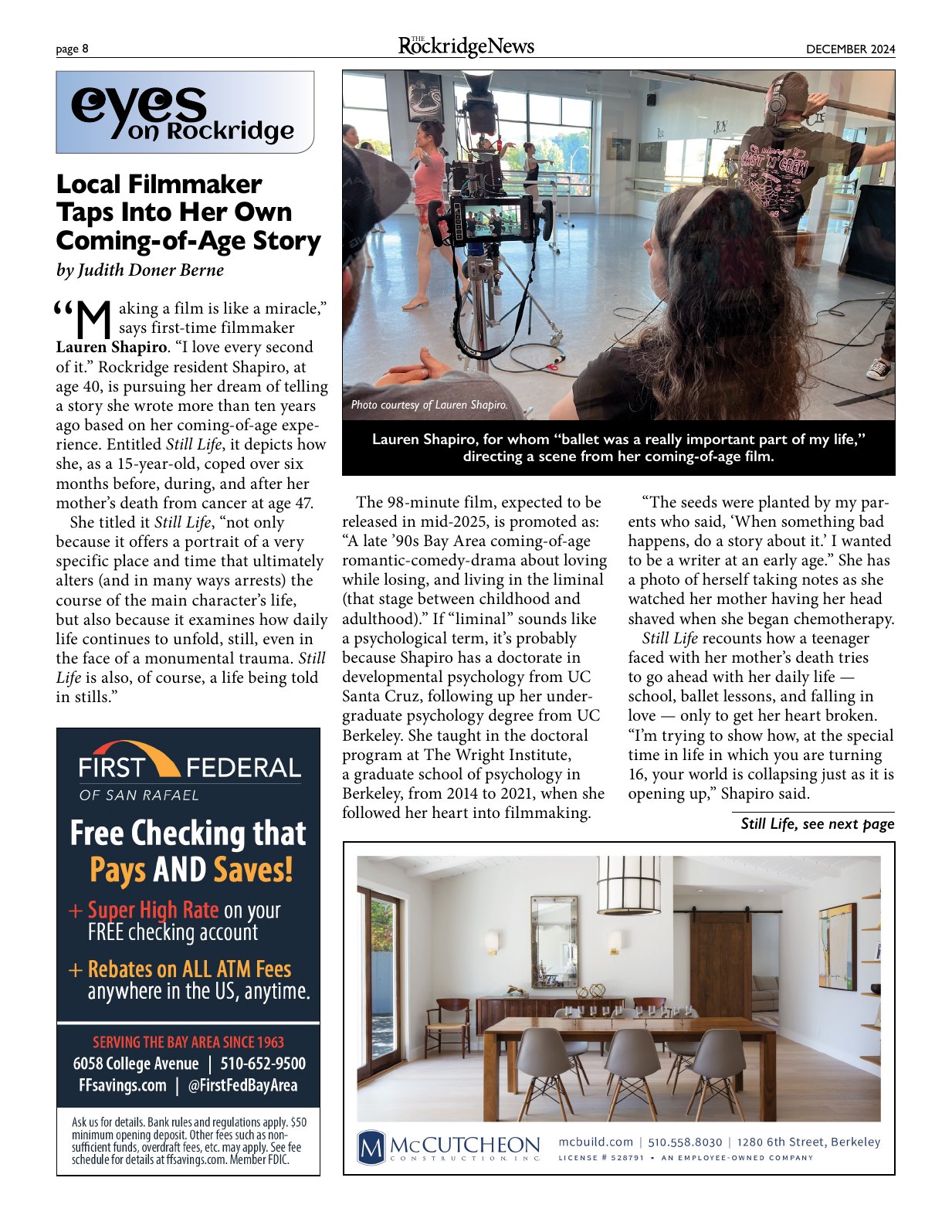 Click to zoom in The Rockridge News, December 2024, page 8