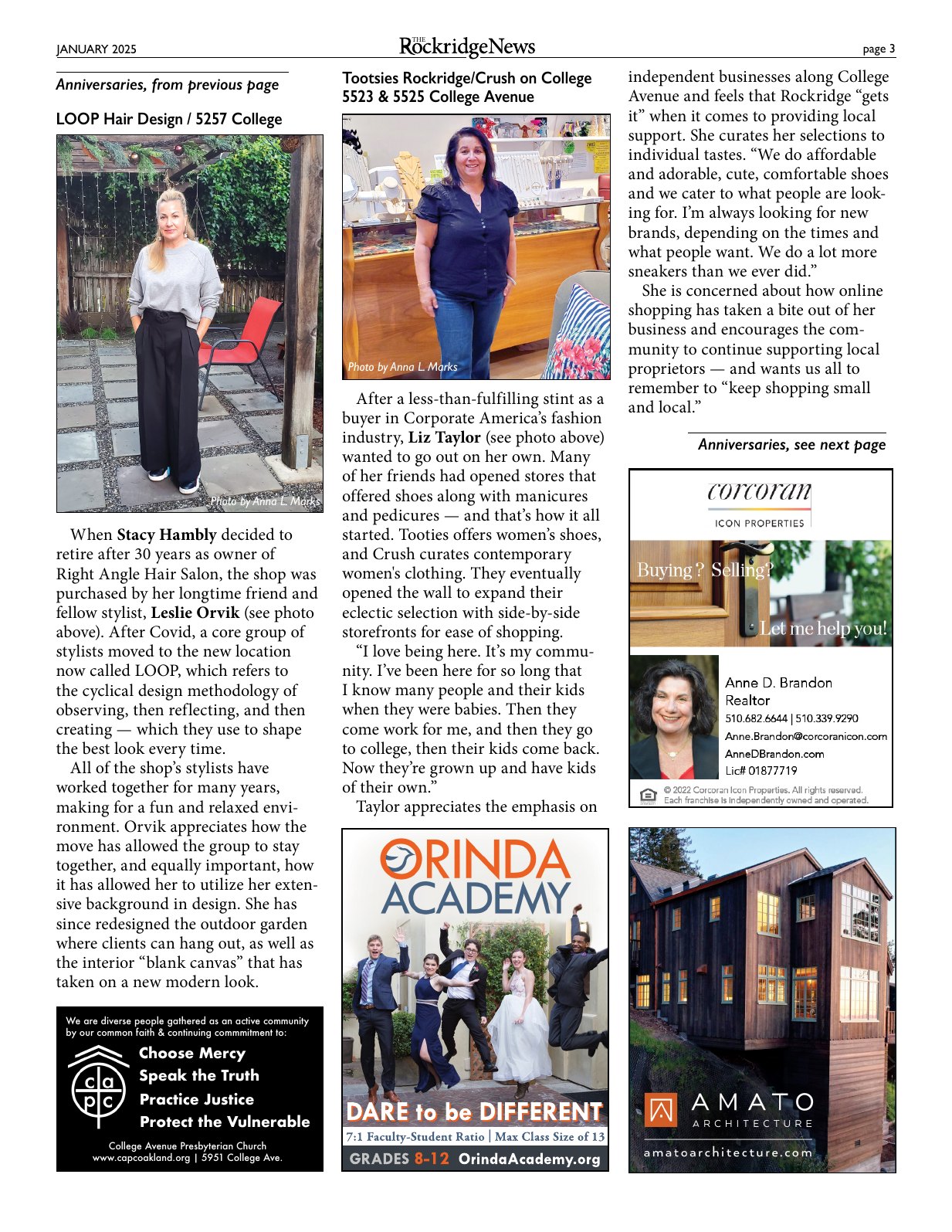 Click to zoom in The Rockridge News, January 2025, page 3