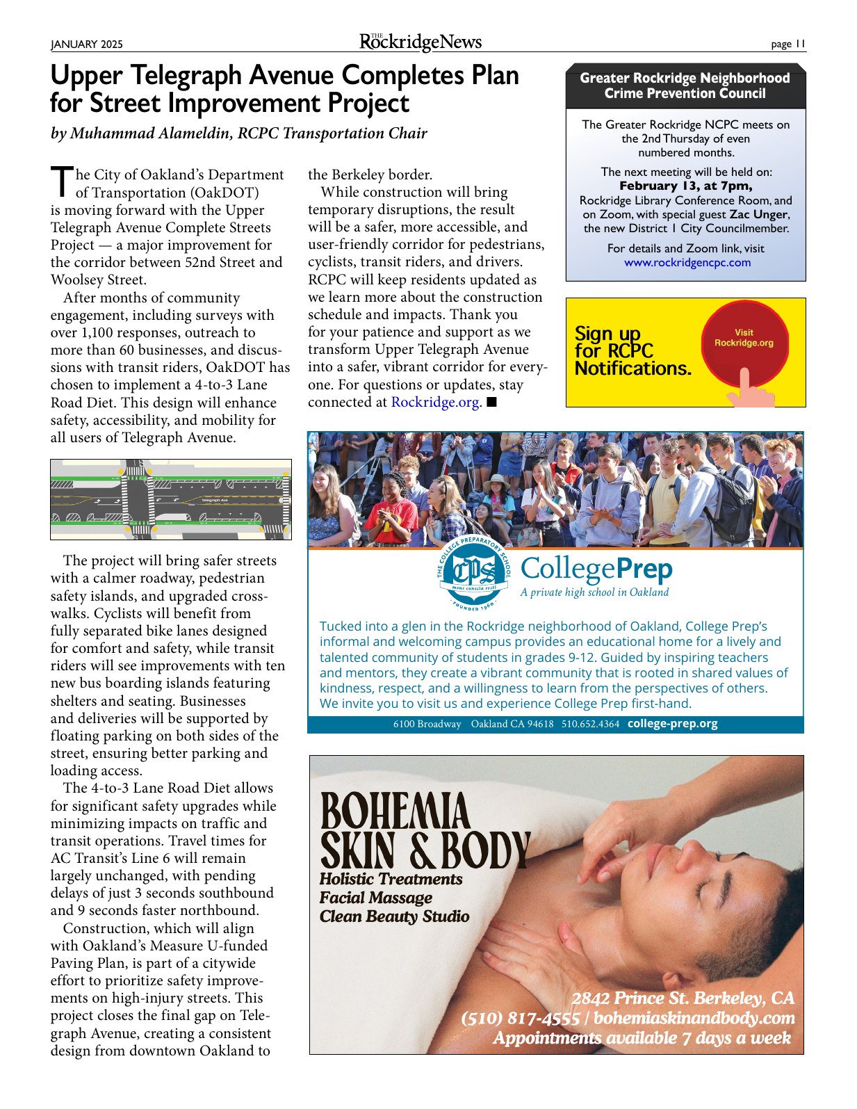 Click to zoom in The Rockridge News, January 2025, page 11