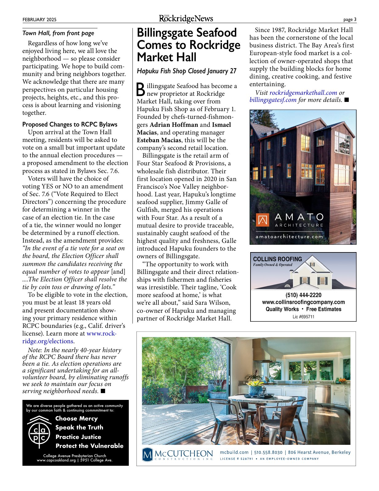 Click to zoom in The Rockridge News, February 2025, page 3
