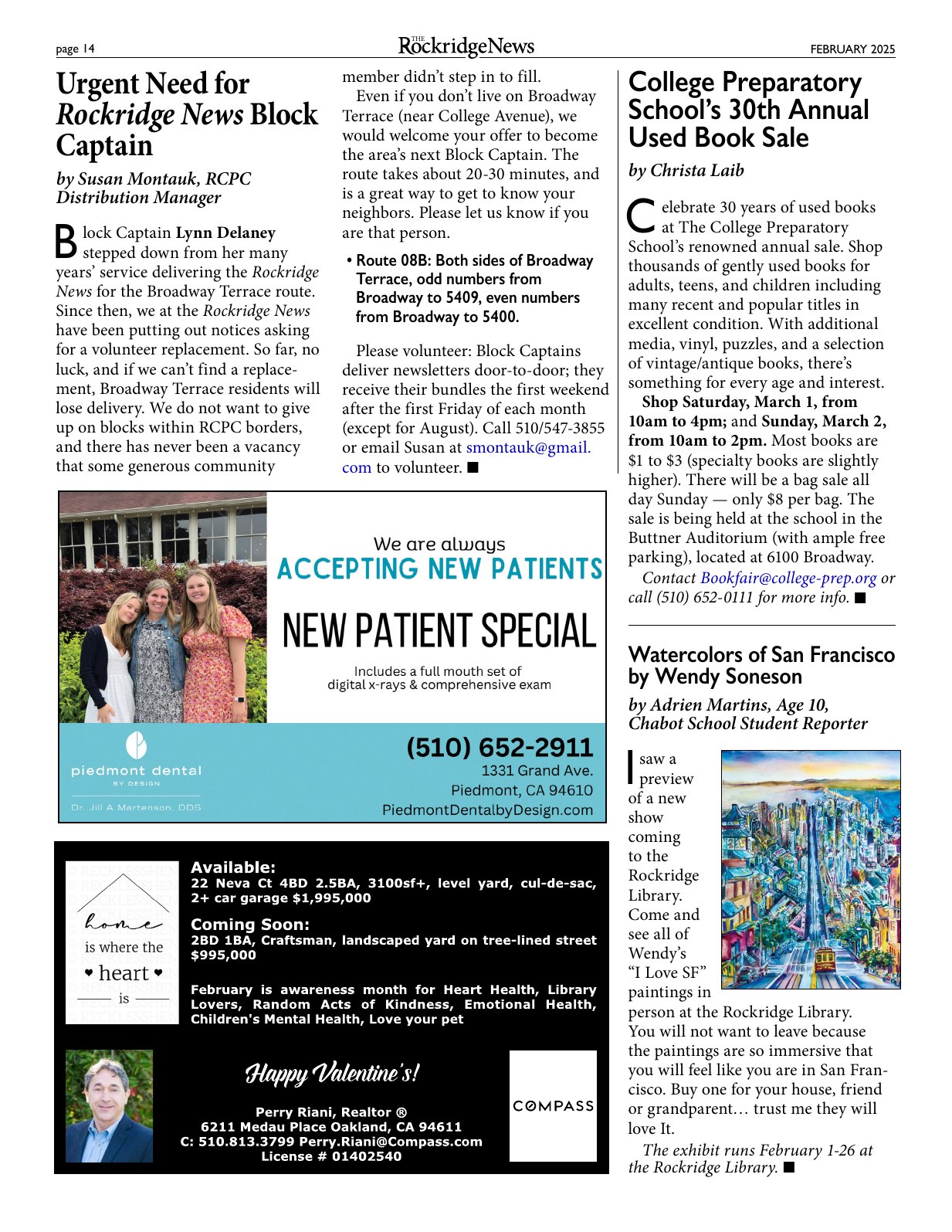 Click to zoom in The Rockridge News, February 2025, page 14
