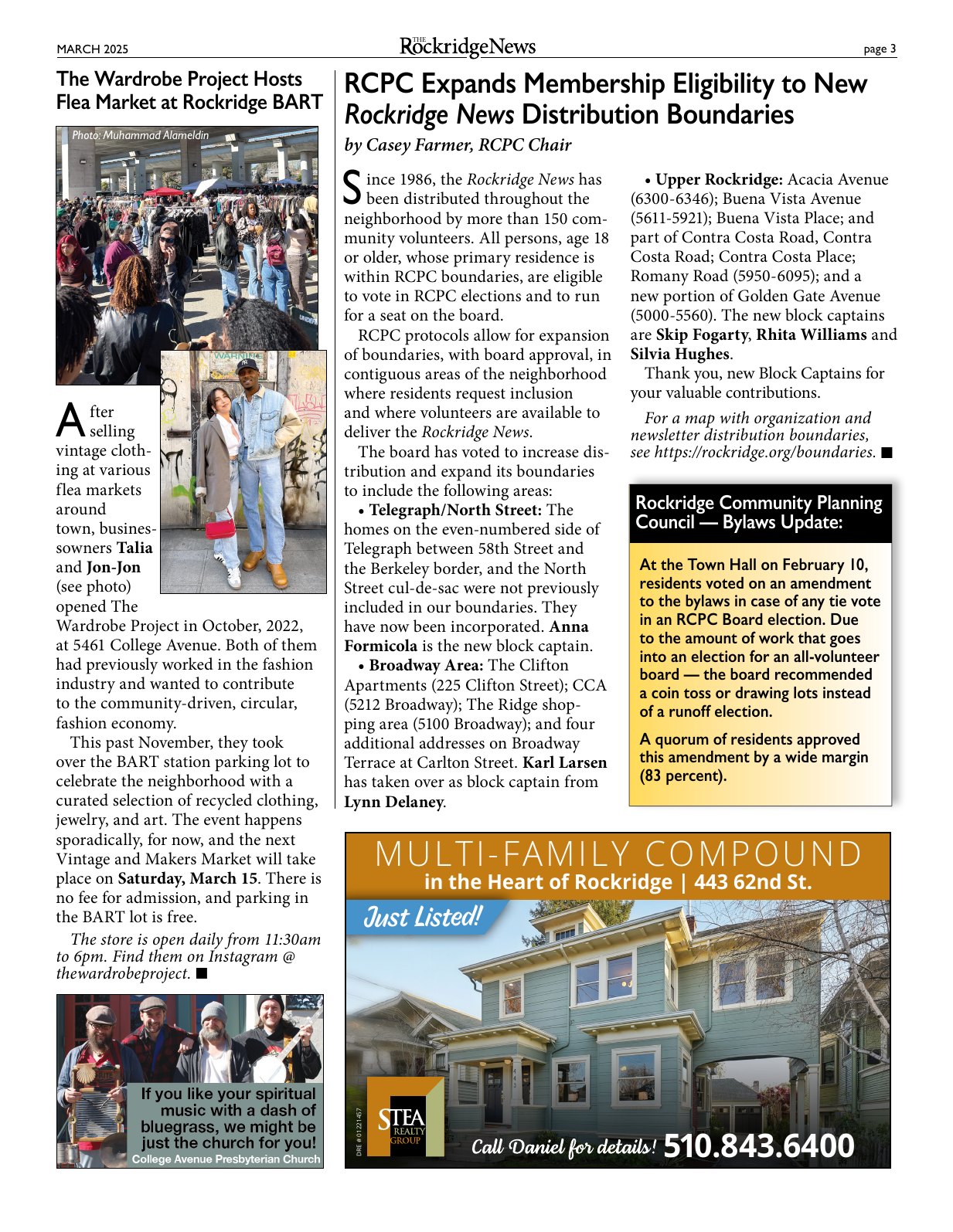 Click to zoom in The Rockridge News, March 2025, page 3