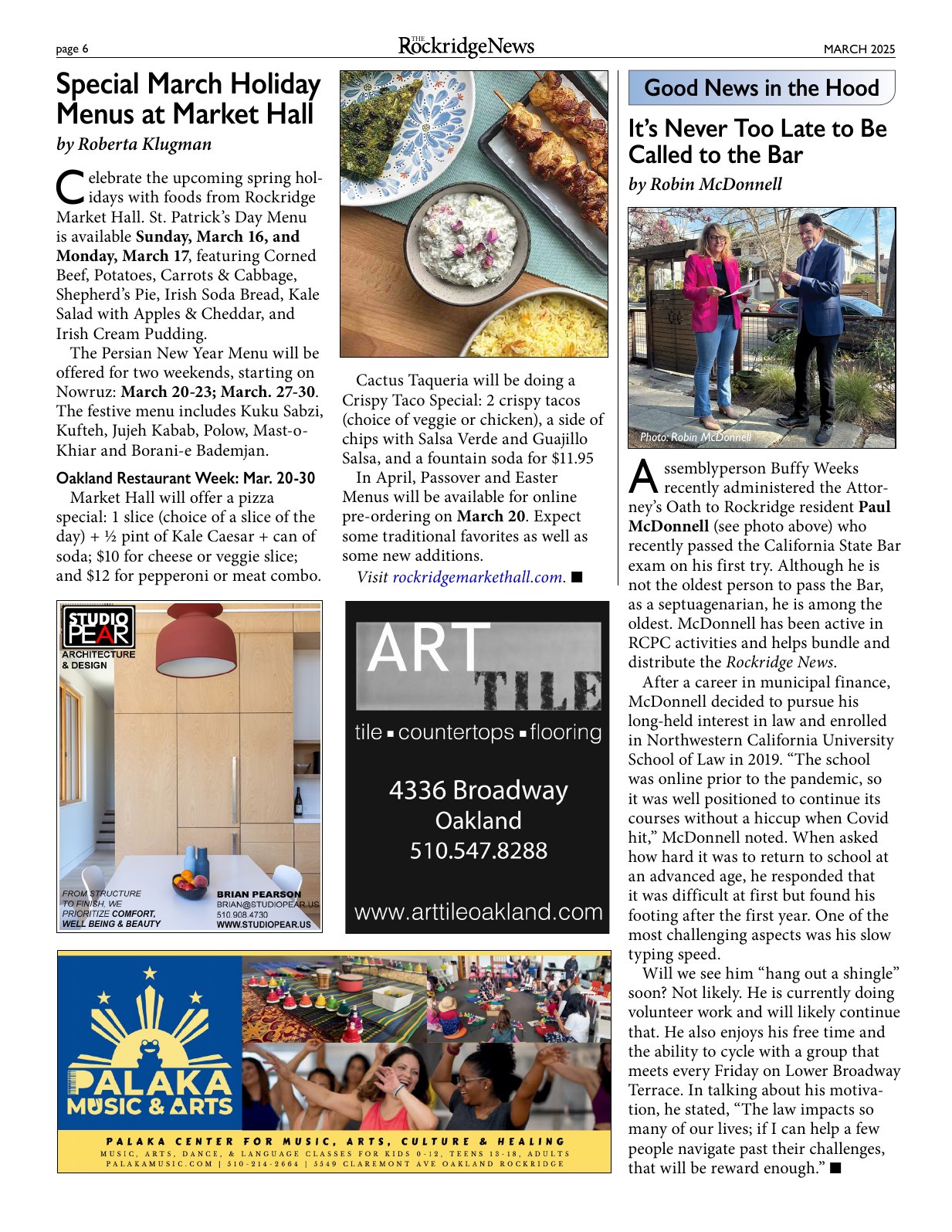 Click to zoom in The Rockridge News, March 2025, page 6