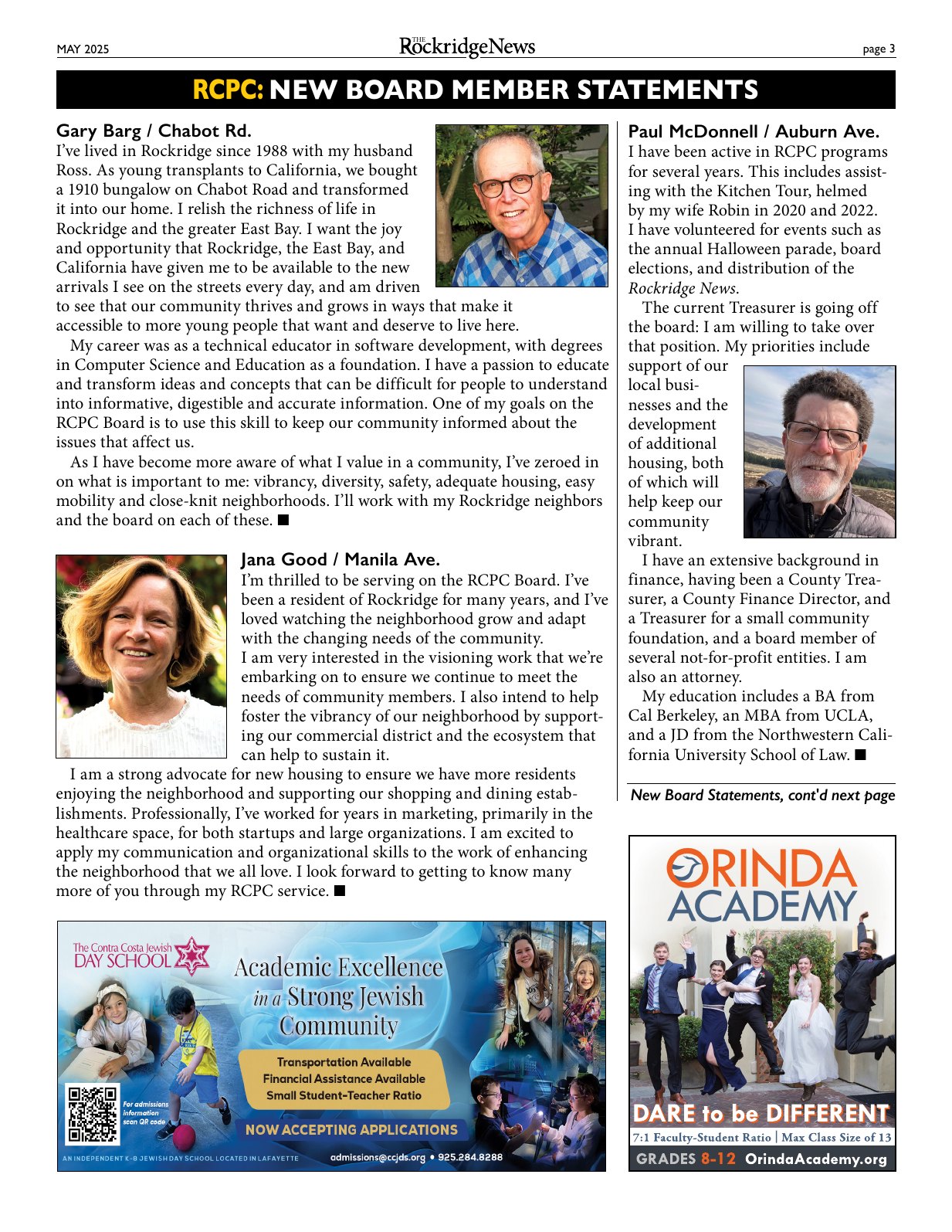 Click to zoom in The Rockridge News, May 2025, page 3