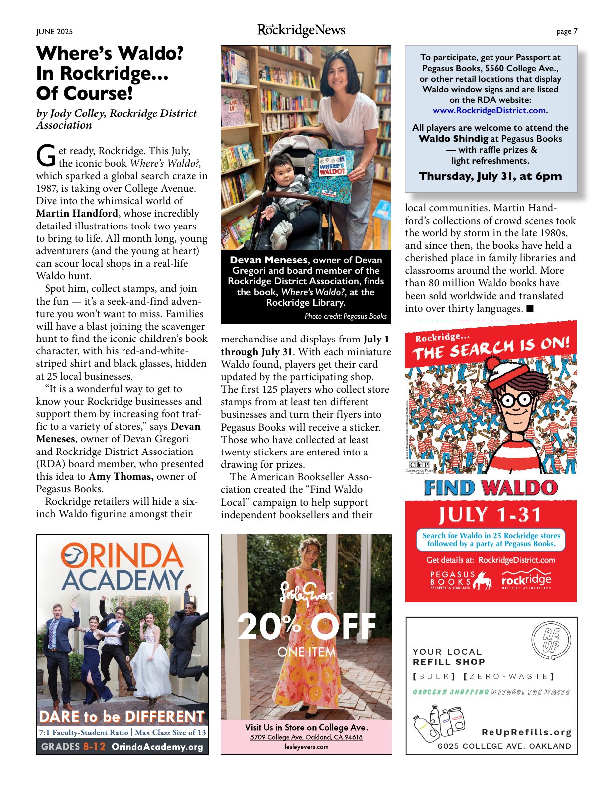 Click to zoom in The Rockridge News, June 2025, page 7