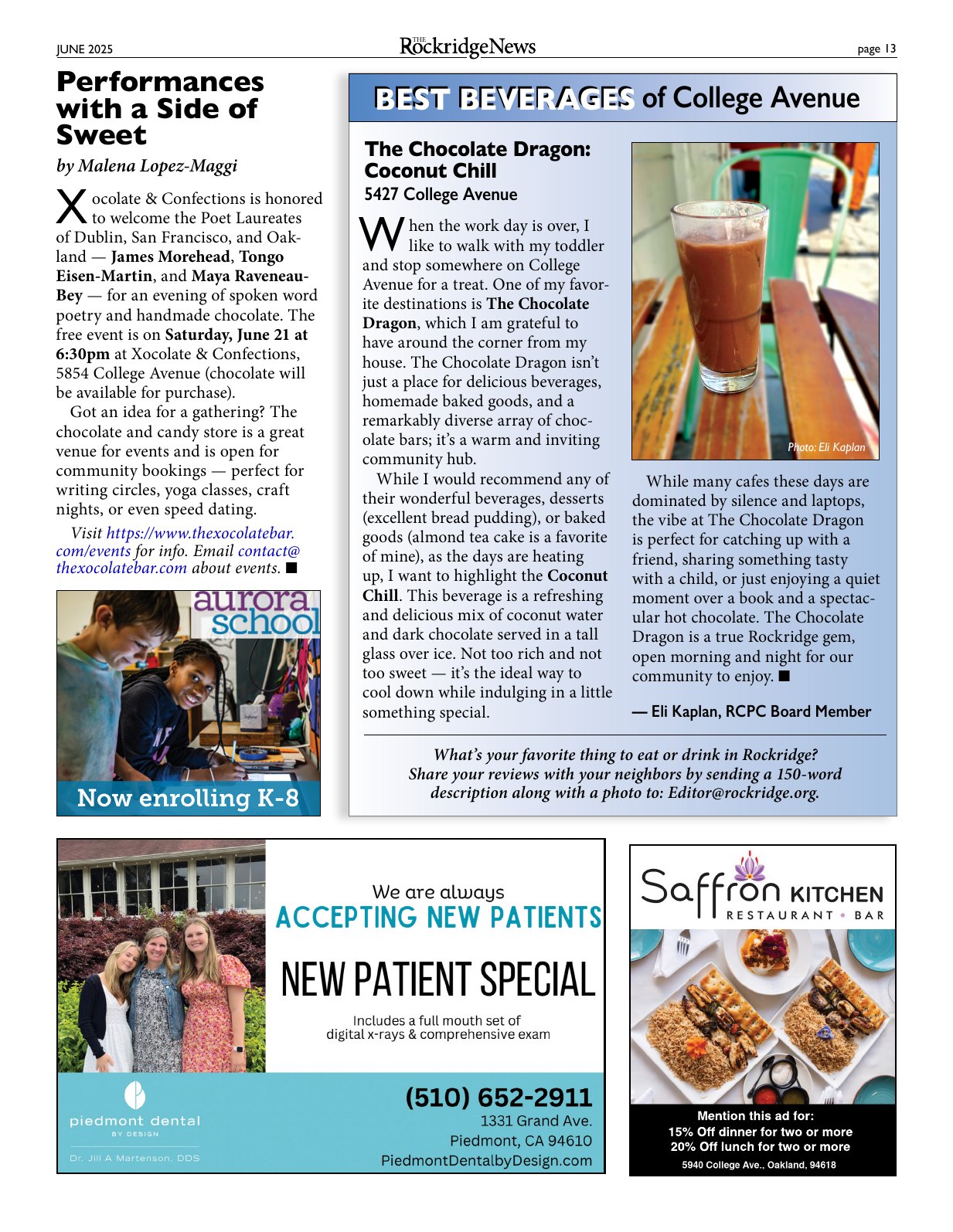 Click to zoom in The Rockridge News, June 2025, page 13