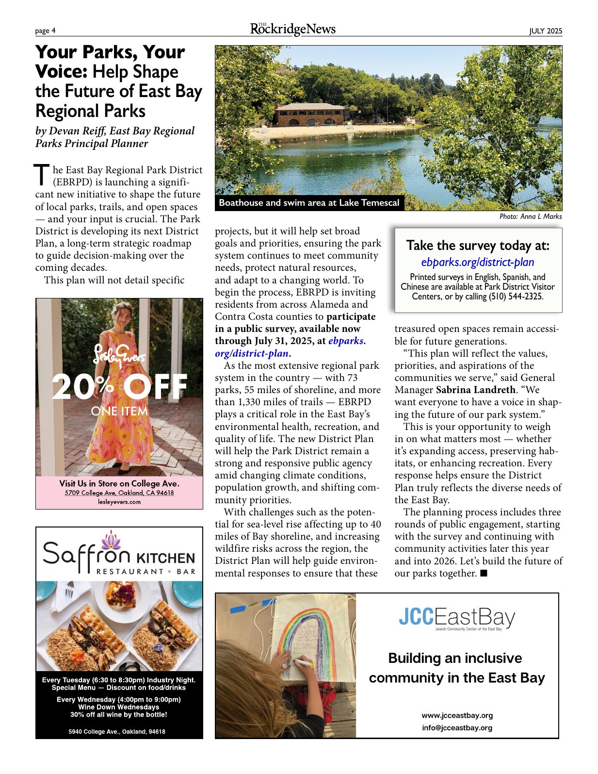 Click to zoom in The Rockridge News, July 2025, page 4