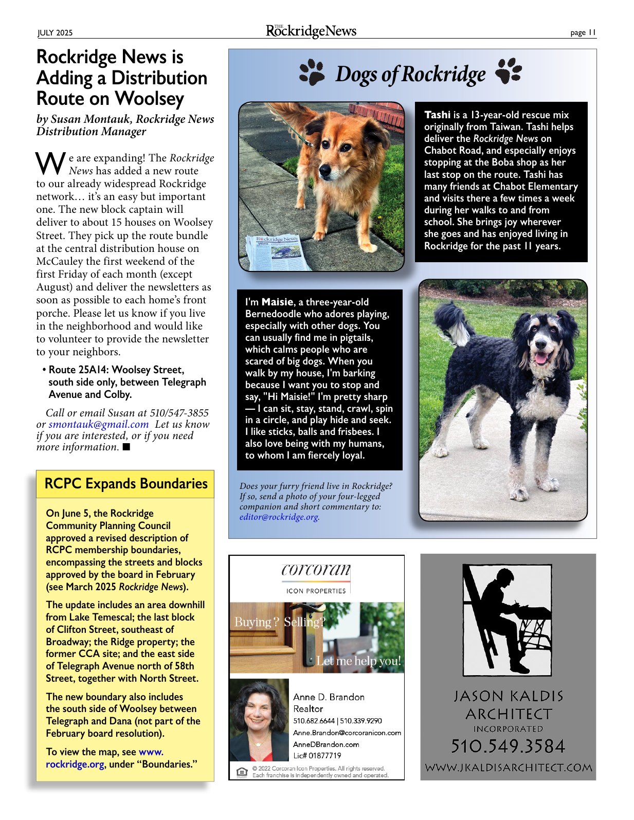 Click to zoom in The Rockridge News, July 2025, page 11