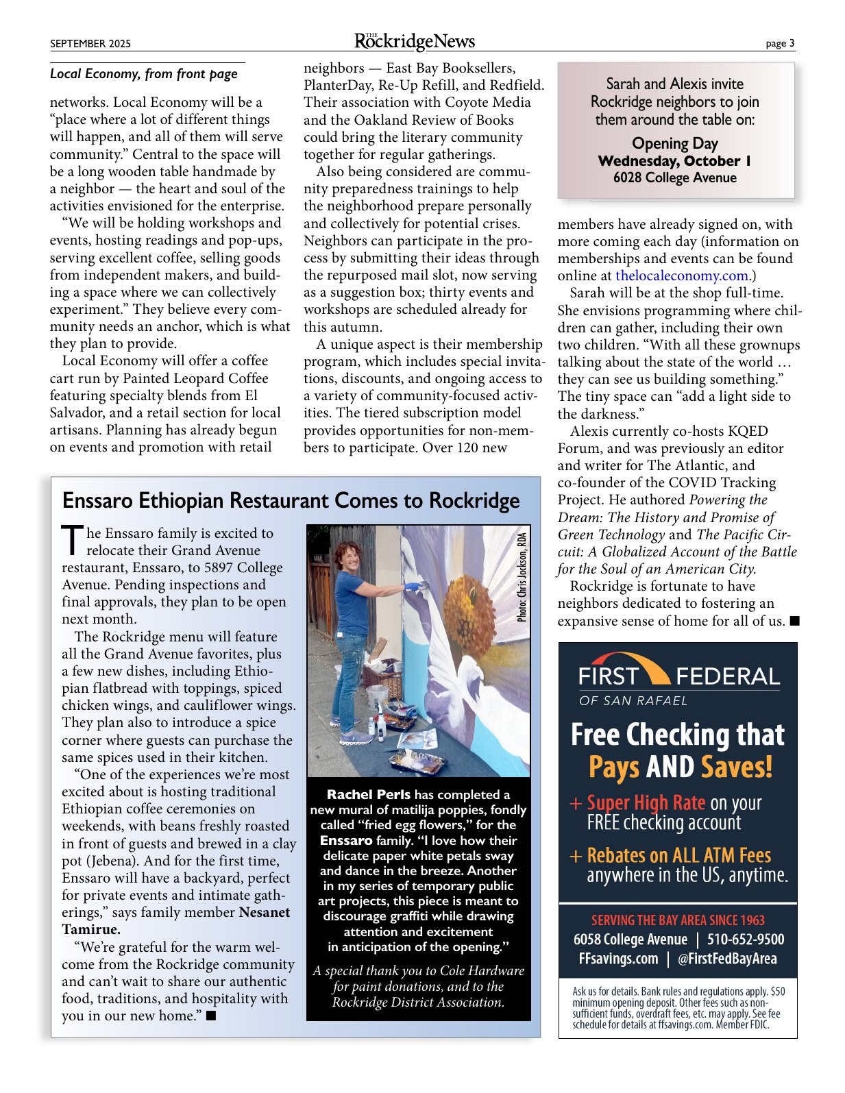 Click to zoom in The Rockridge News, September 2025, page 3