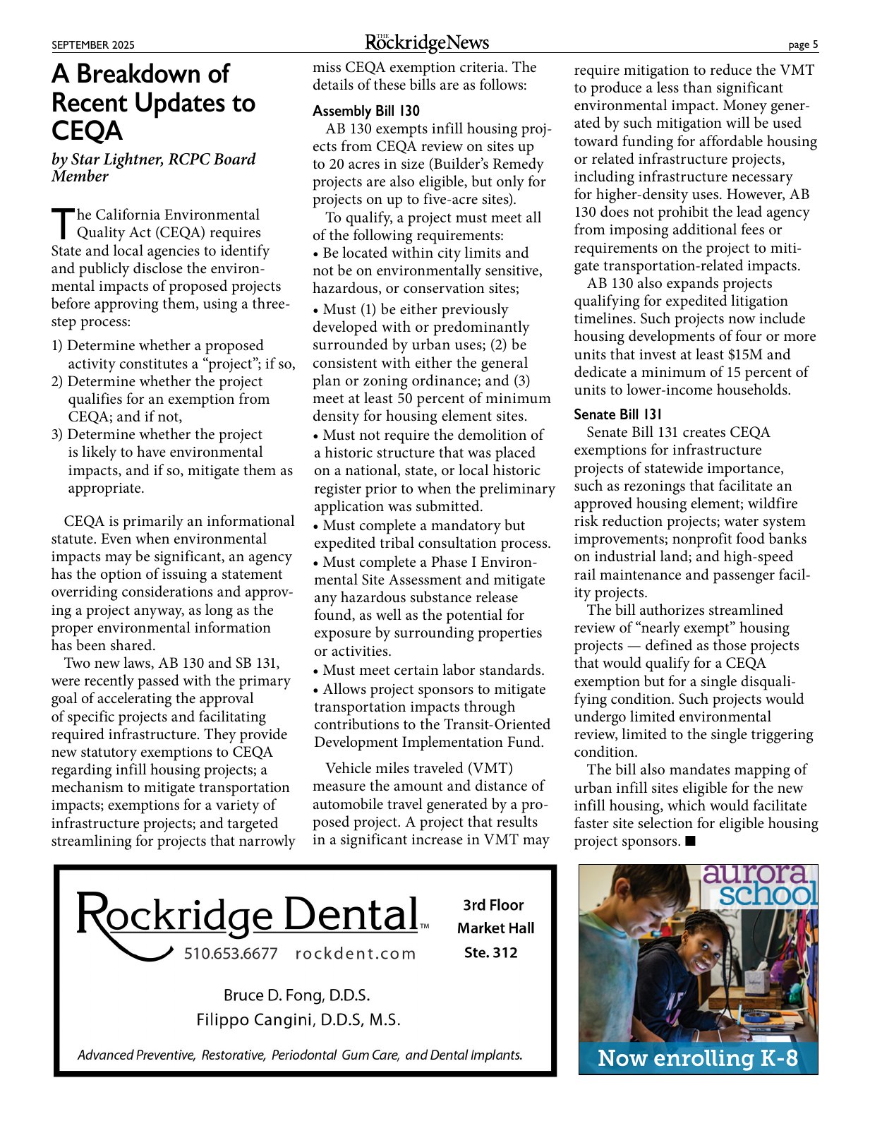 Click to zoom in The Rockridge News, September 2025, page 5
