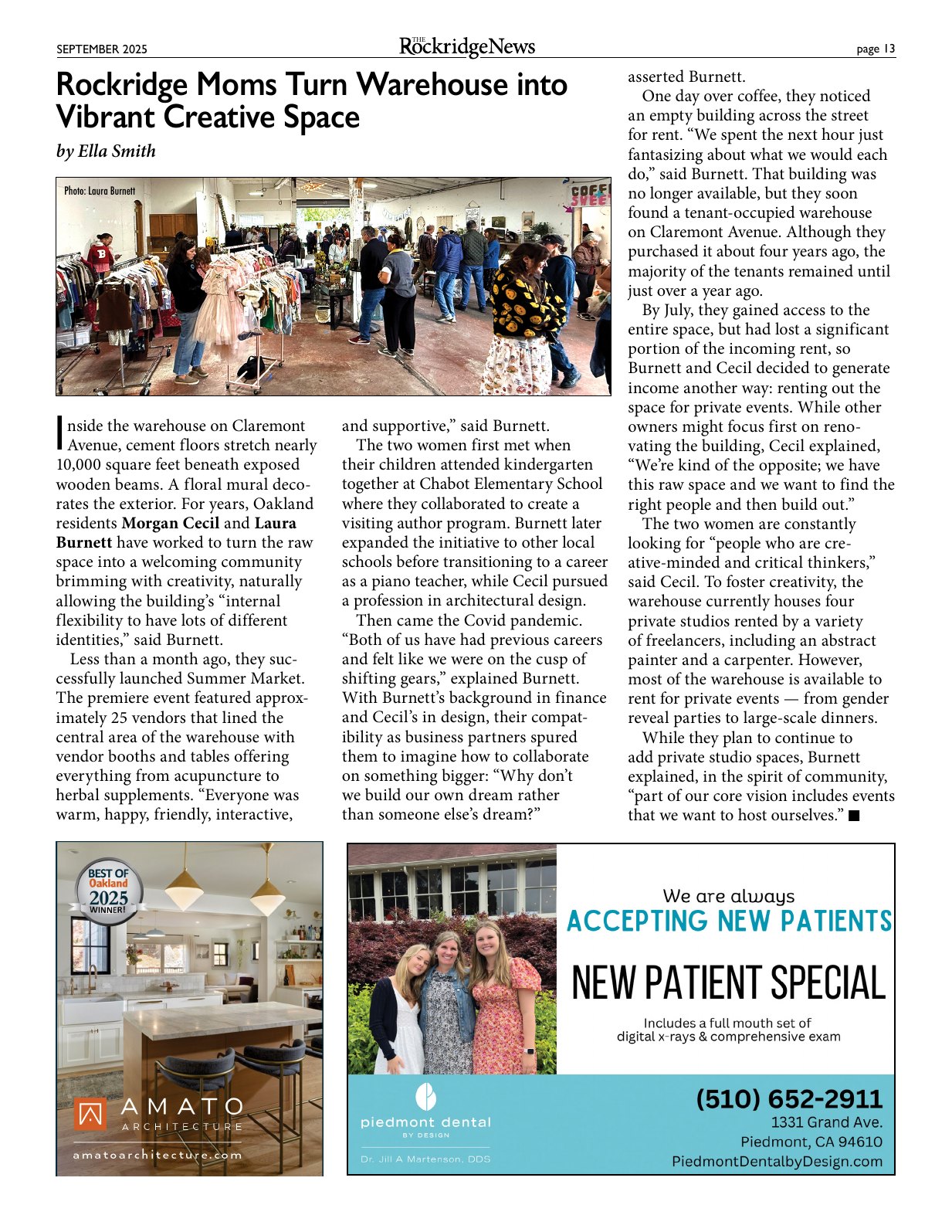 Click to zoom in The Rockridge News, September 2025, page 13