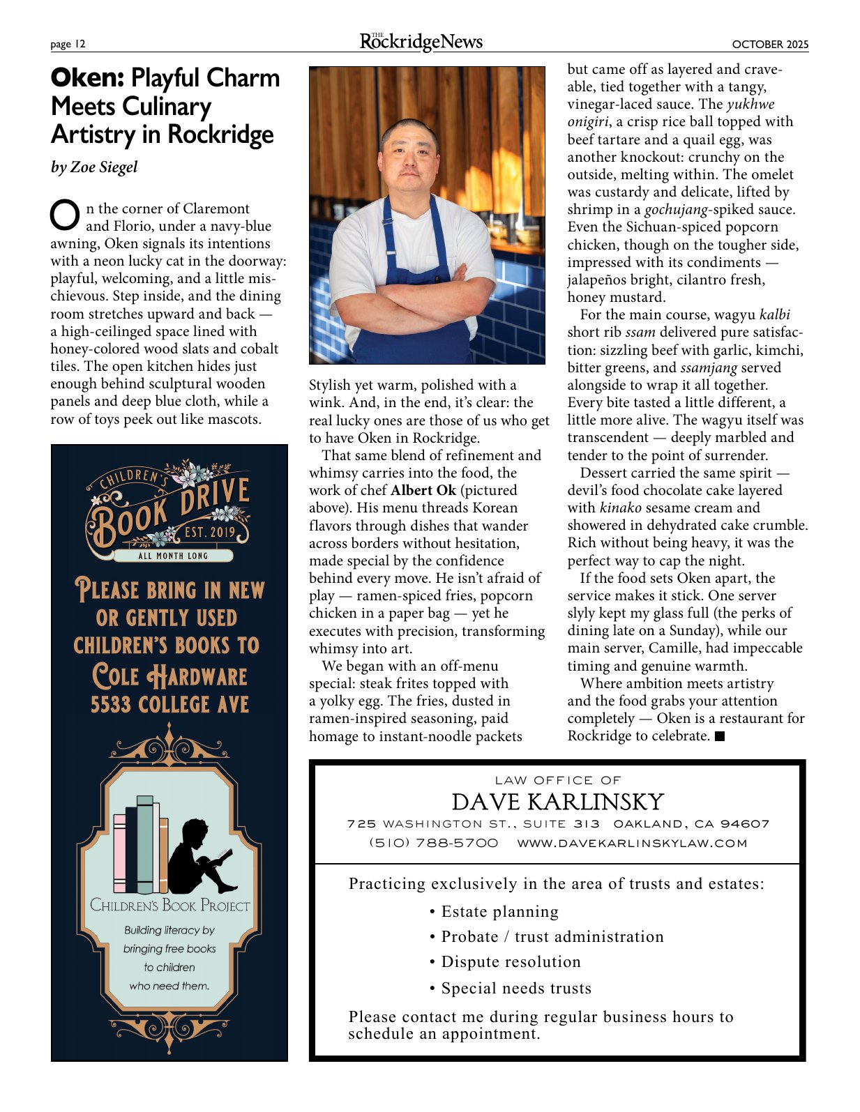 Click to zoom in The Rockridge News, October 2025, page 12