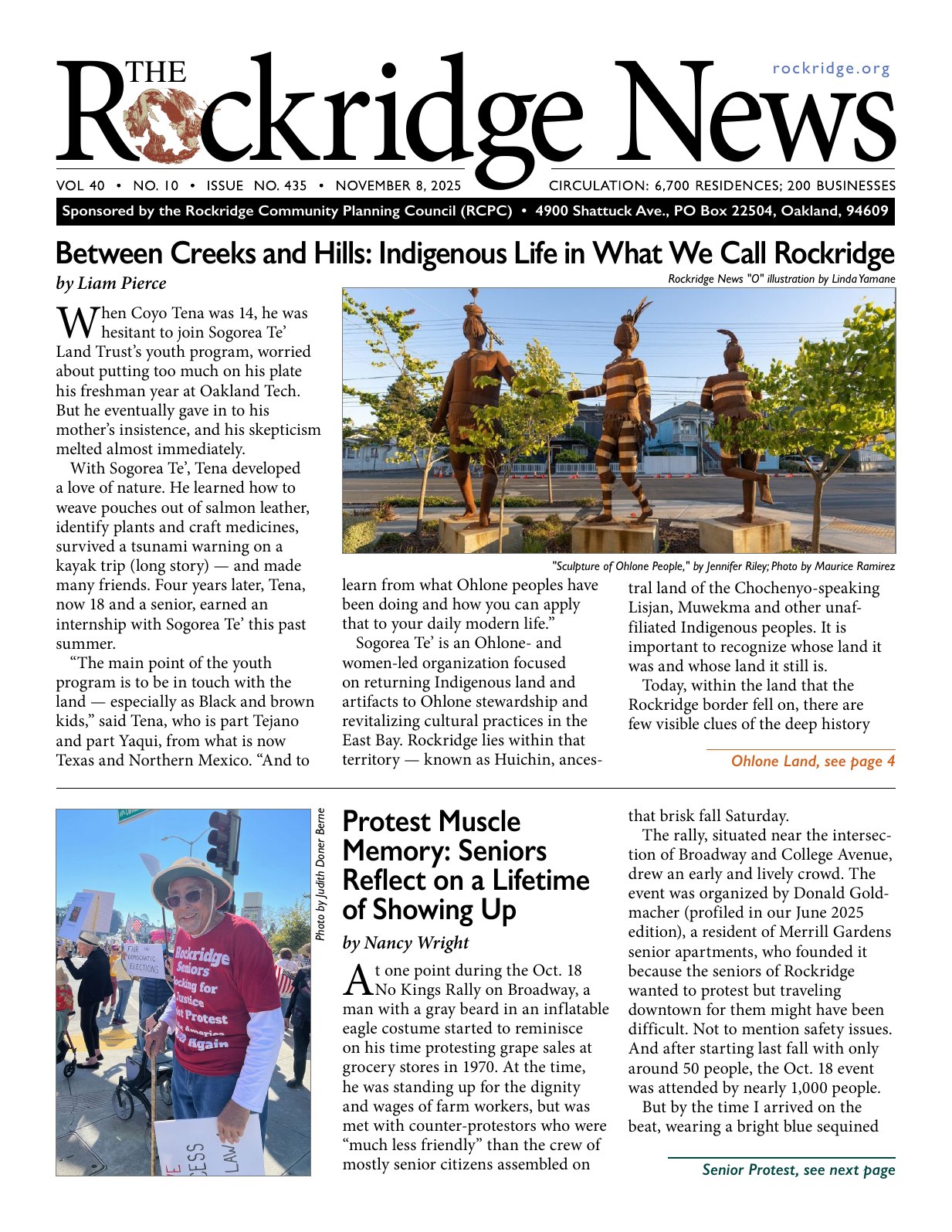 Click to zoom in The Rockridge News, November 2025, page 1