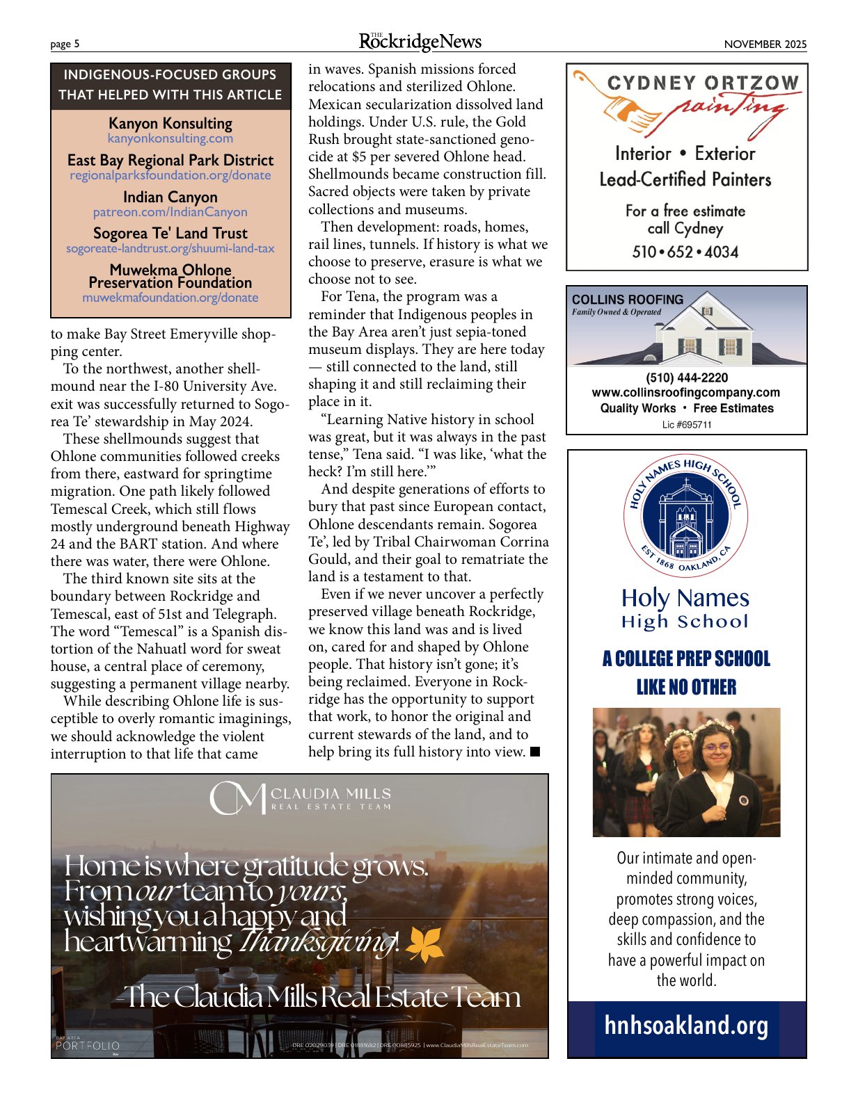 Click to zoom in The Rockridge News, November 2025, page 5