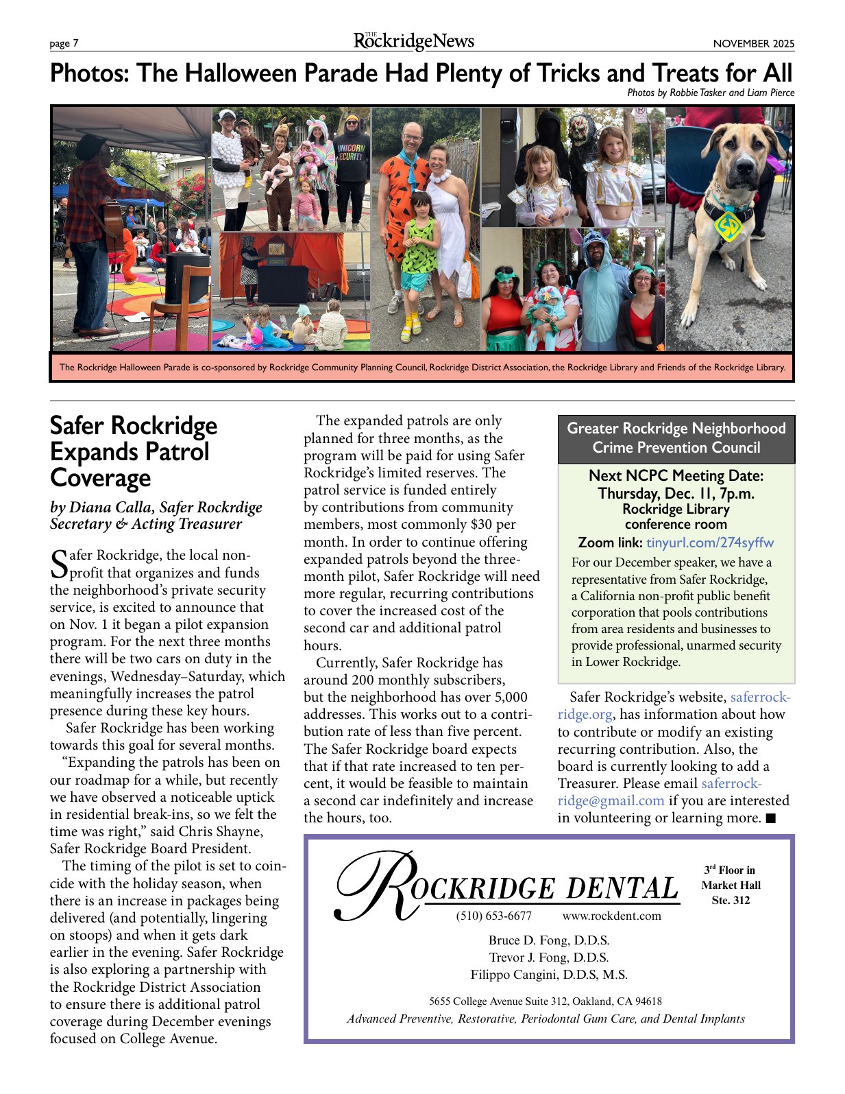 Click to zoom in The Rockridge News, November 2025, page 7