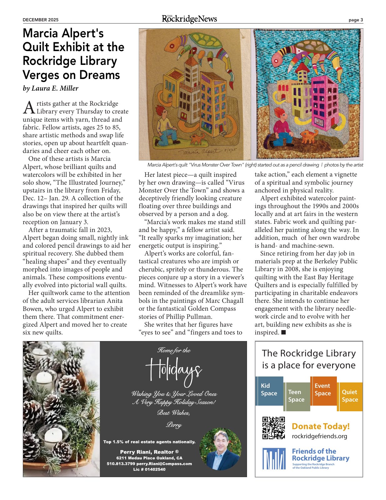 Click to zoom in The Rockridge News, December 2025, page 3